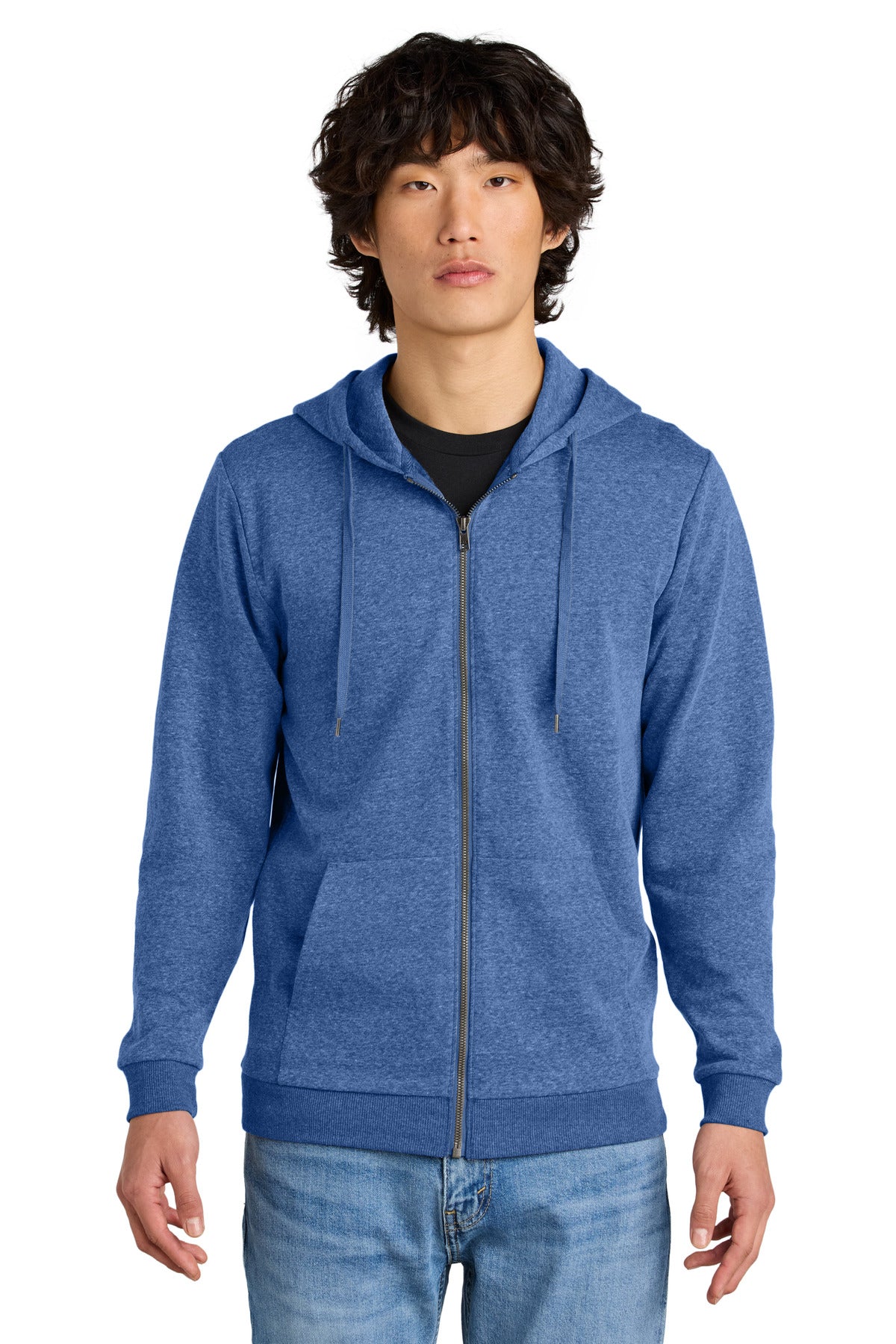 Custom Embroidery or DTF Print - District ® Perfect Tri ® Fleece Full-Zip Hoodie DT1302
