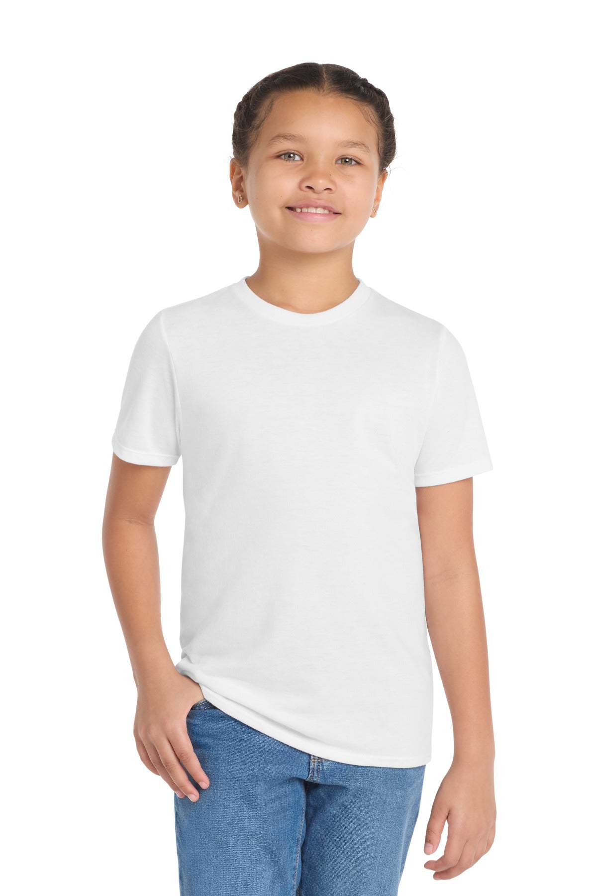 Custom Embroidery or DTF Print - District ® Youth Perfect Tri ® Tee. DT130Y