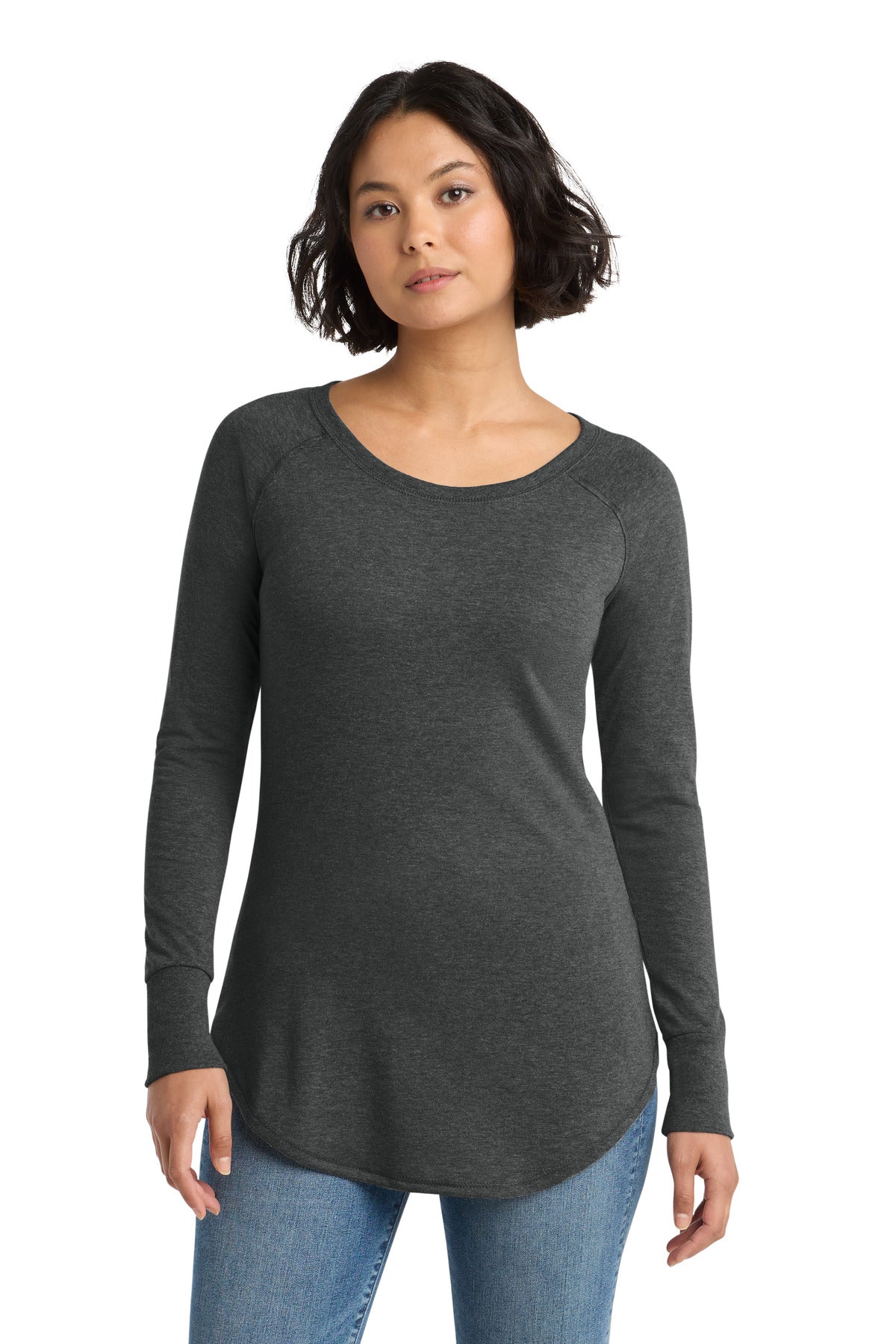 Custom Embroidery or DTF Print - District ® Women's Perfect Tri ® Long Sleeve Tunic Tee. DT132L