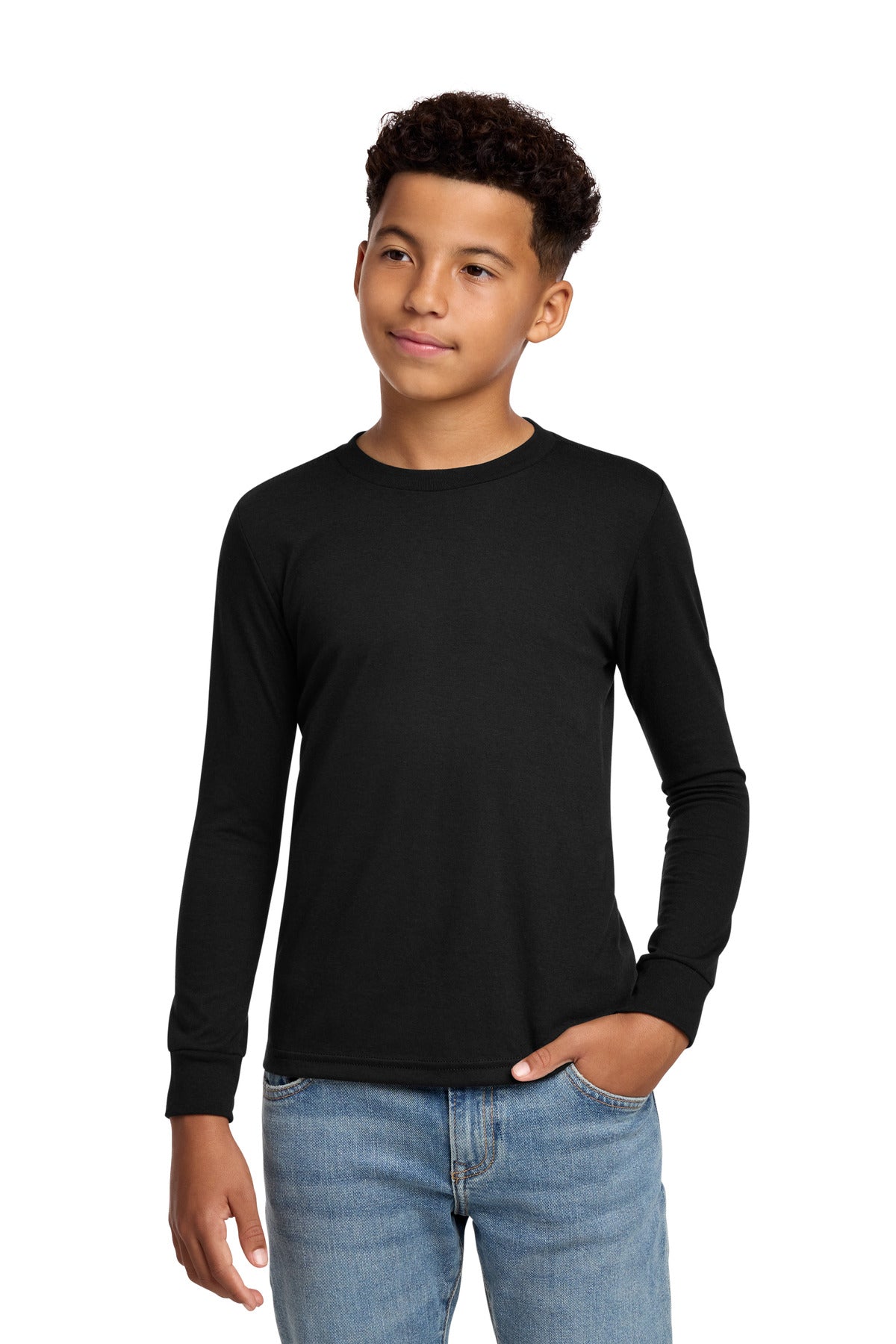 Custom Embroidery or DTF Print - District ® Youth Perfect Tri ® Long Sleeve Tee DT132Y