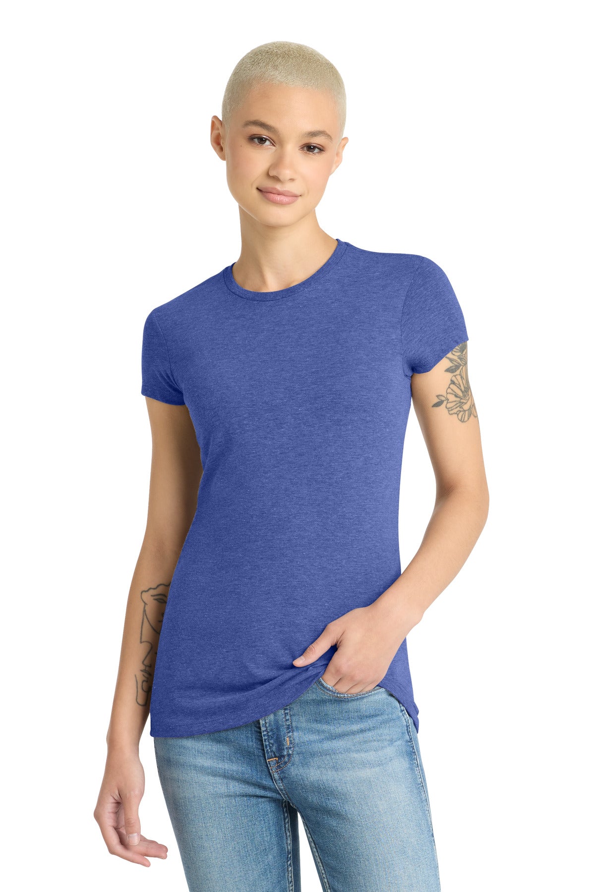 Custom Embroidery or DTF Print - District ® Women's Fitted Perfect Tri ® Tee. DT155