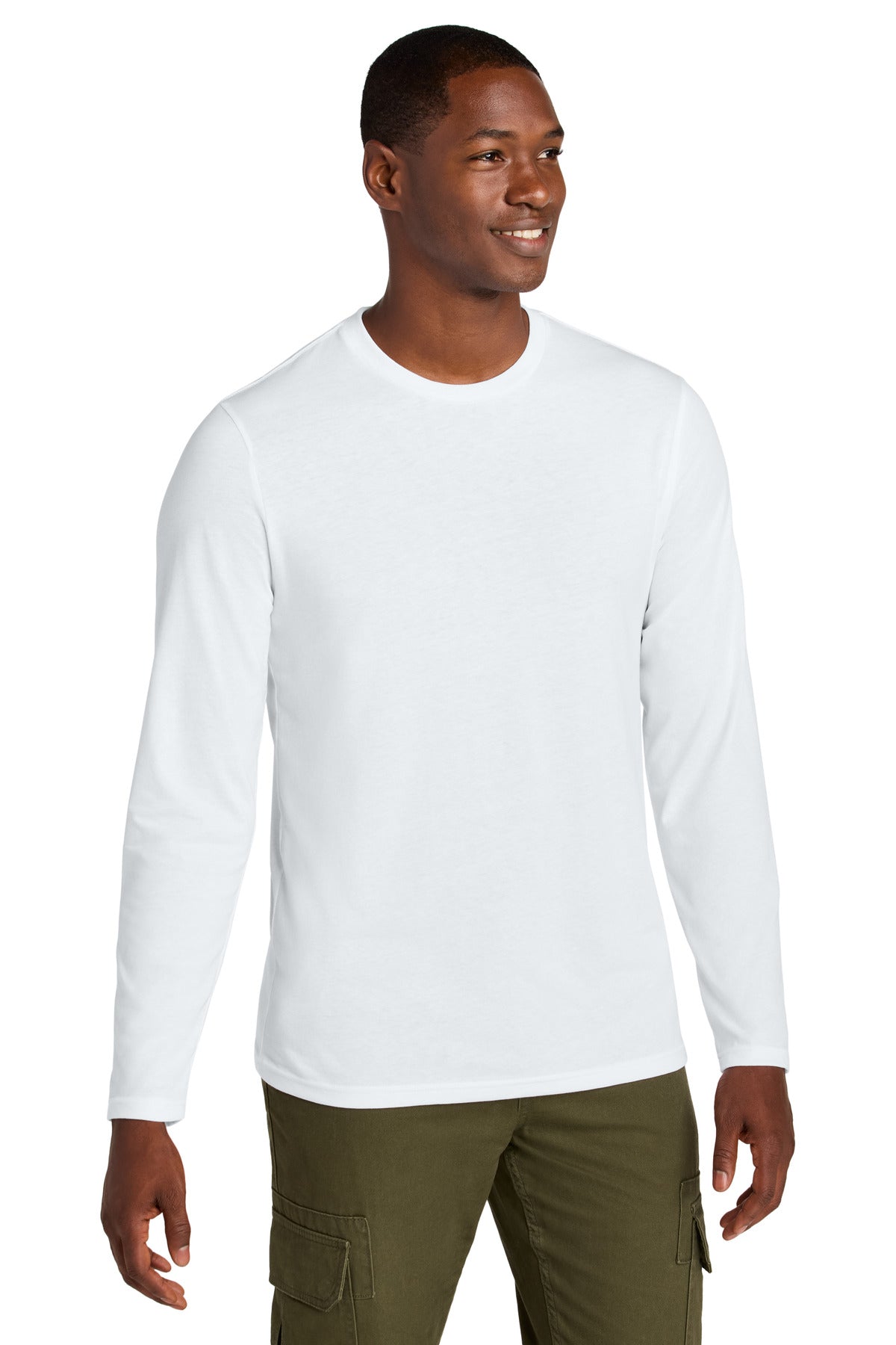 Custom Embroidery or DTF Print - District ® Perfect Weight ® CVC Long Sleeve Tee DT185