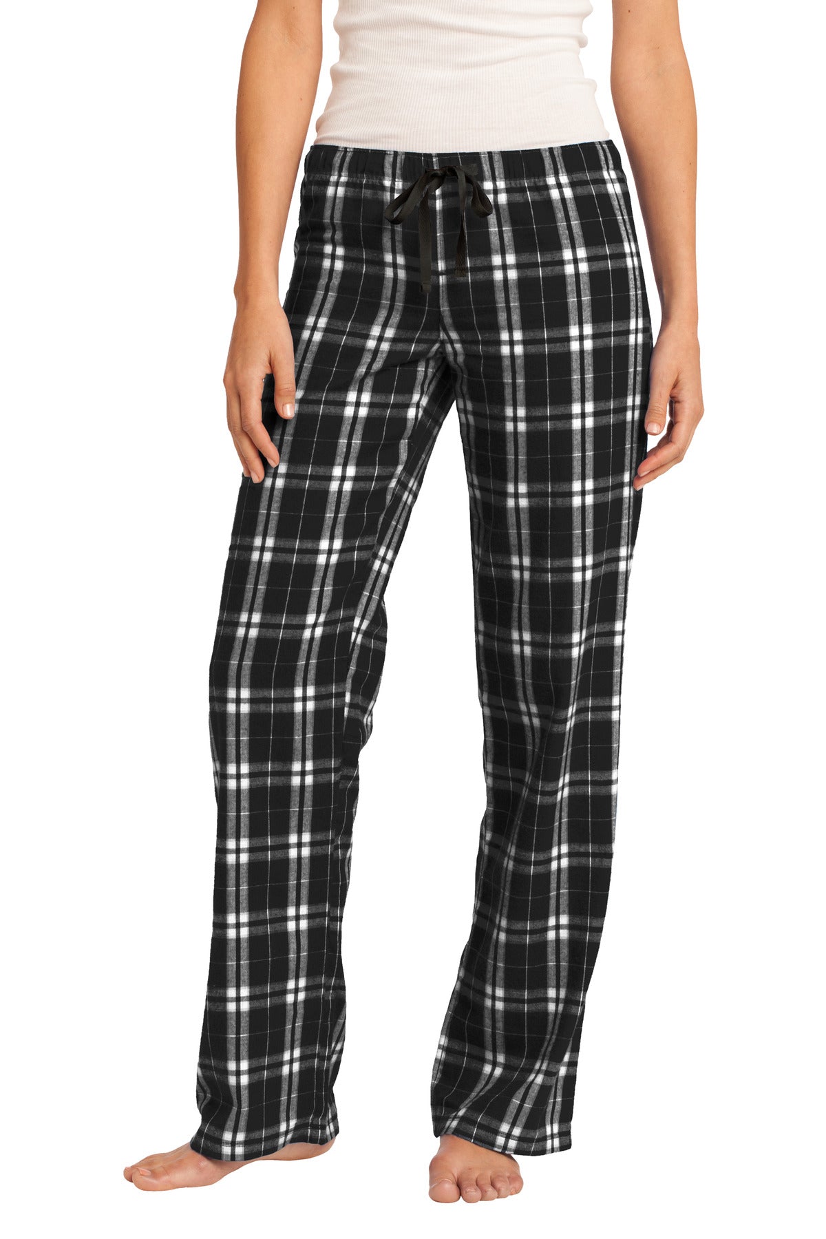 Custom Embroidery or DTF Print - District ® Women's Flannel Plaid Pant. DT2800