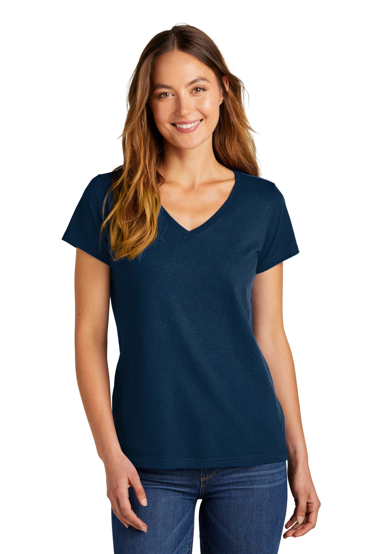 Custom Embroidery or DTF Print - District ® Women's The Concert Tee ® V-Neck DT5002