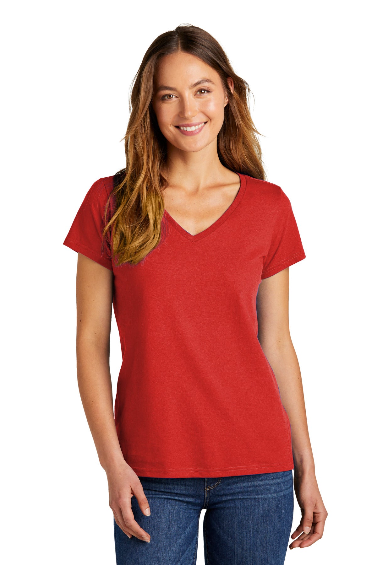Custom Embroidery or DTF Print - District ® Women's The Concert Tee ® V-Neck DT5002