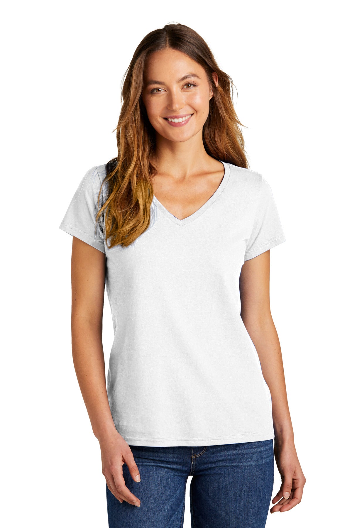 Custom Embroidery or DTF Print - District ® Women's The Concert Tee ® V-Neck DT5002