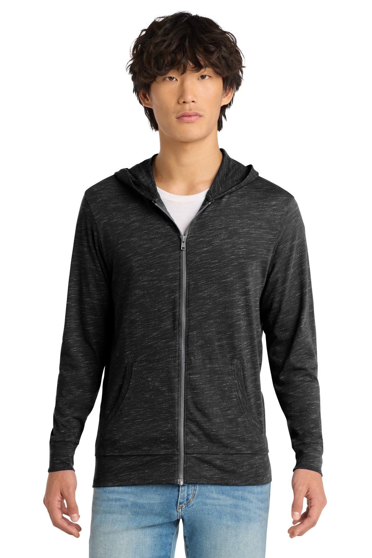 Custom Embroidery or DTF Print - District ® Medal Full-Zip Hoodie. DT565