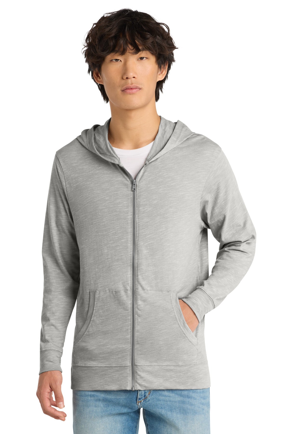 Custom Embroidery or DTF Print - District ® Medal Full-Zip Hoodie. DT565