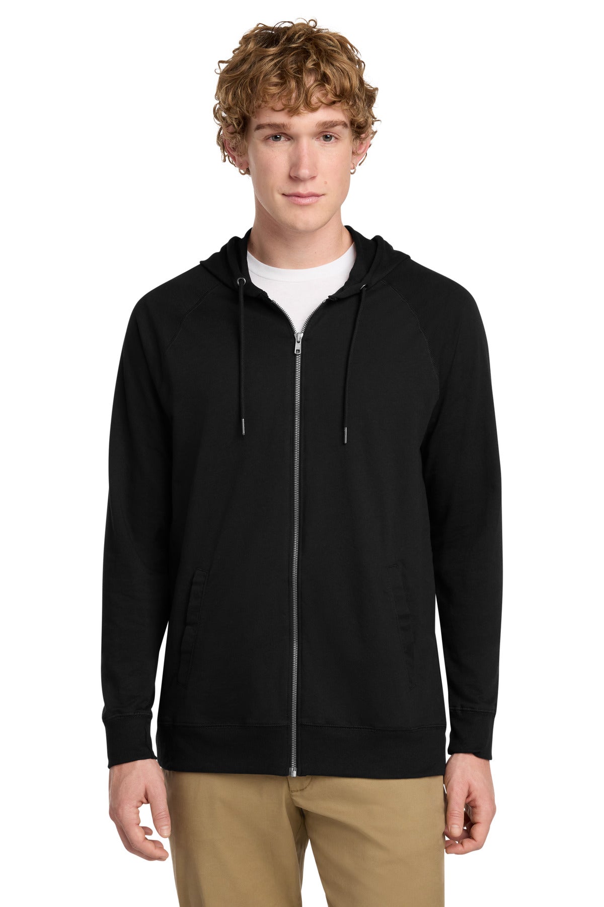 Custom Embroidery or DTF Print - District ® Featherweight French Terry ™ Full-Zip Hoodie DT573
