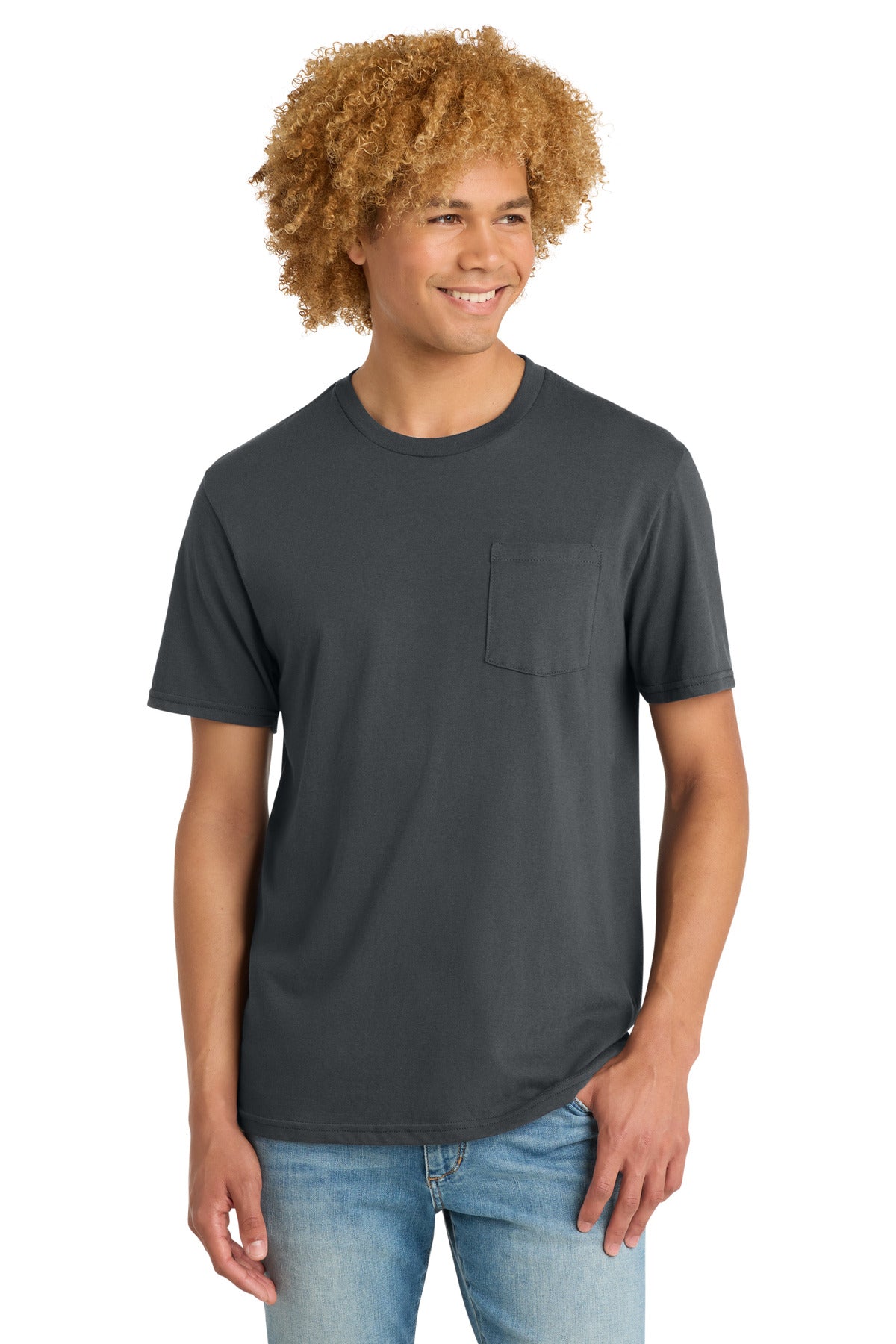Custom Embroidery or DTF Print - District ® Very Important Tee ® with Pocket. DT6000P