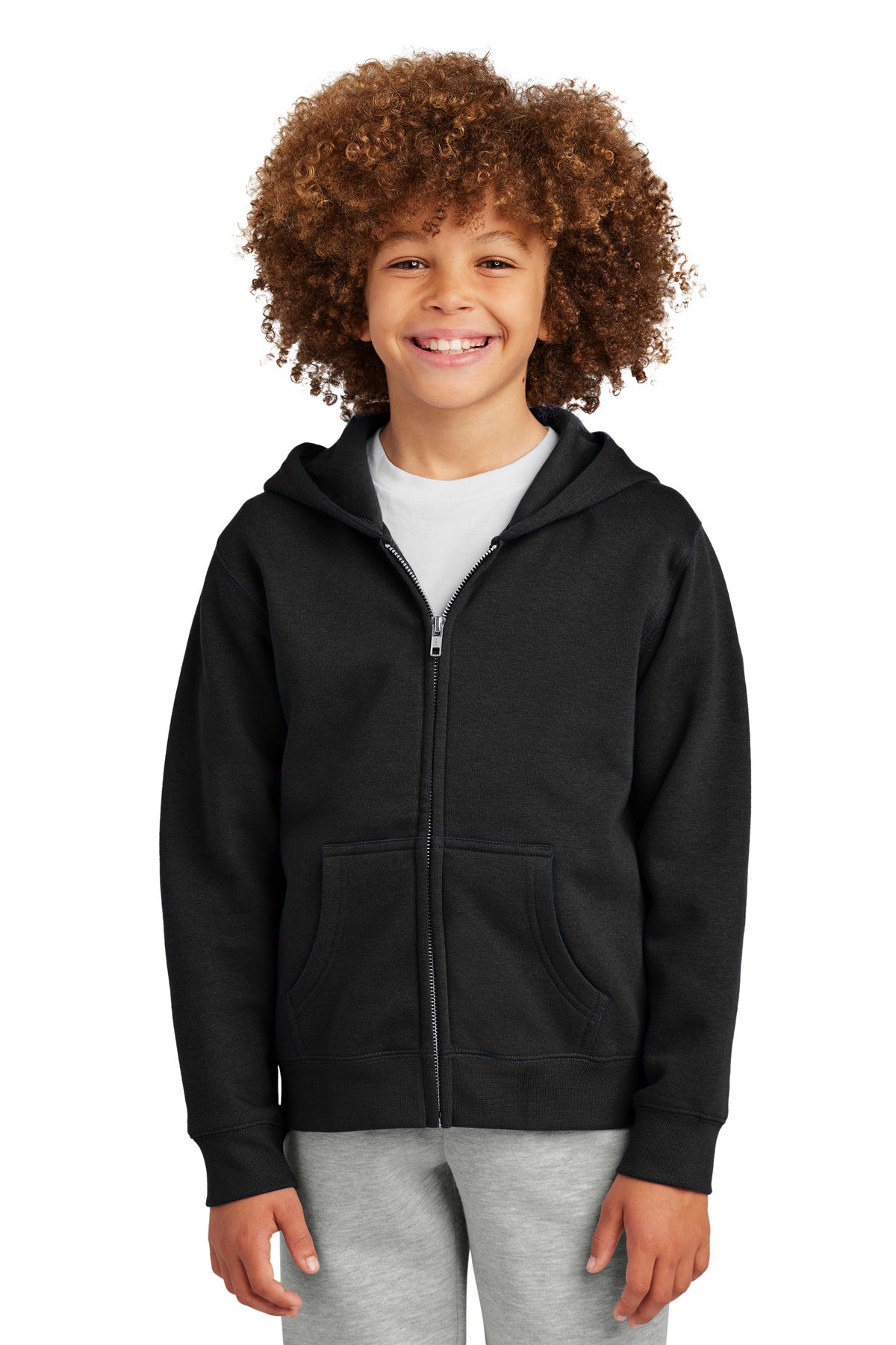 Custom Embroidery or DTF Print - District ® Youth V.I.T. ™ Fleece Full-Zip Hoodie DT6102Y