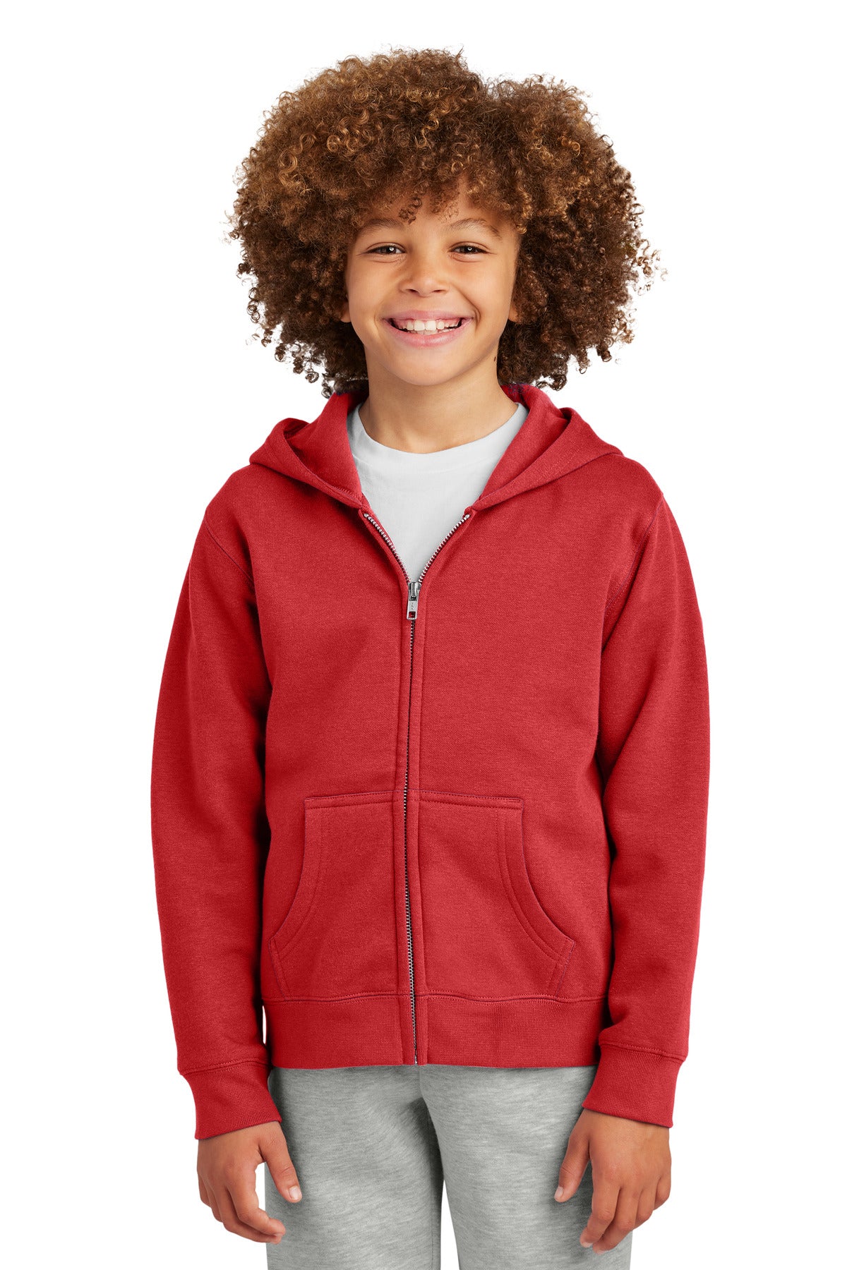 Custom Embroidery or DTF Print - District ® Youth V.I.T. ™ Fleece Full-Zip Hoodie DT6102Y