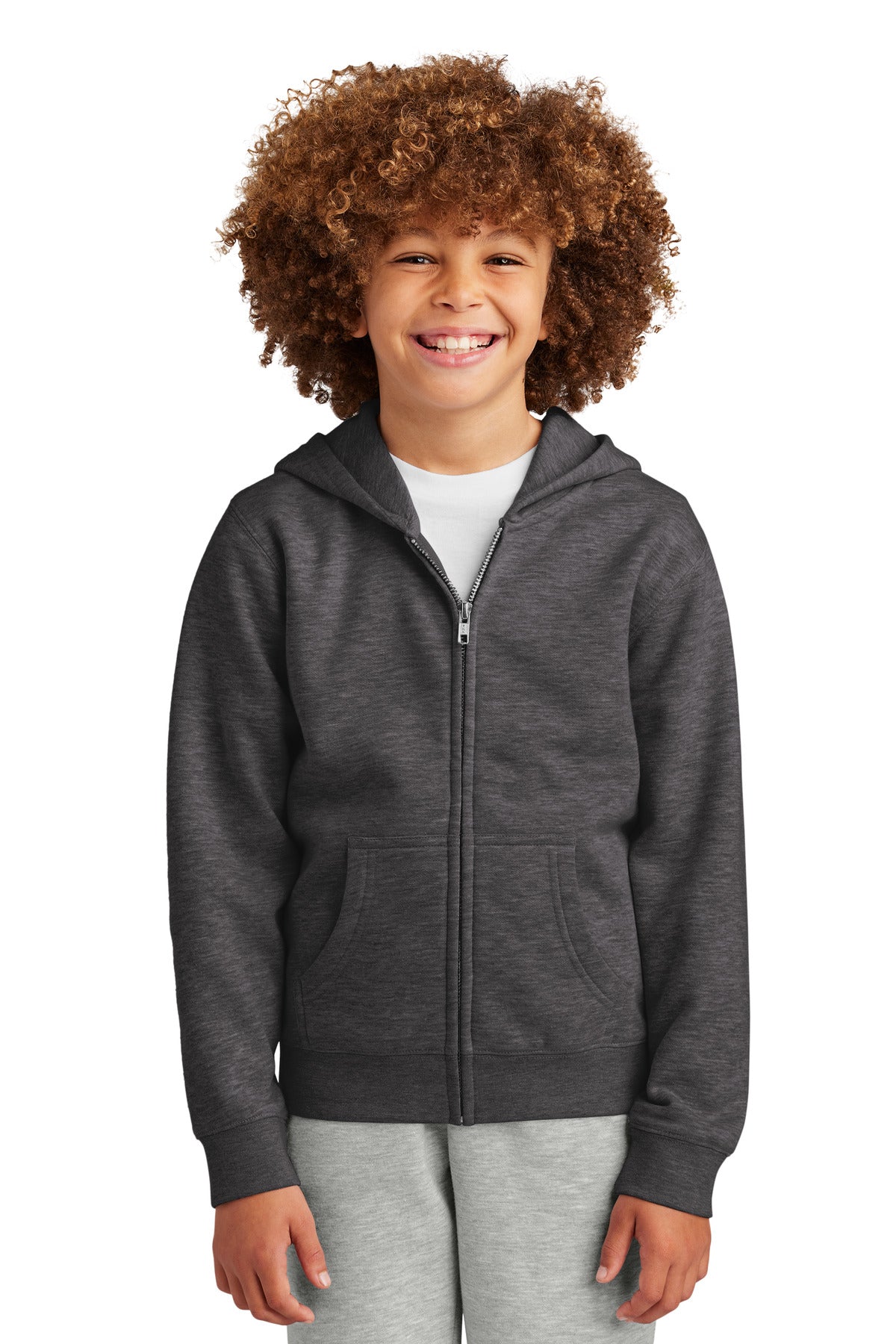 Custom Embroidery or DTF Print - District ® Youth V.I.T. ™ Fleece Full-Zip Hoodie DT6102Y