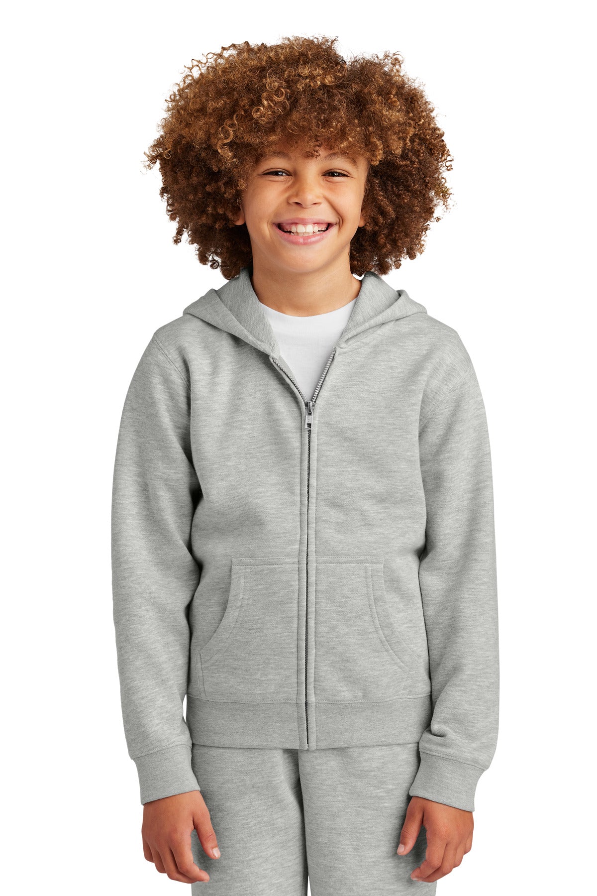 Custom Embroidery or DTF Print - District ® Youth V.I.T. ™ Fleece Full-Zip Hoodie DT6102Y