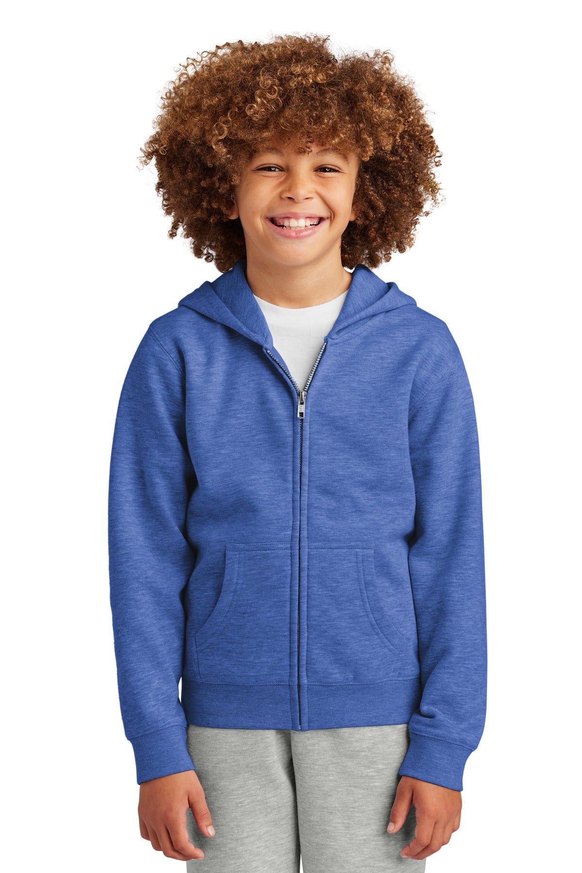 Custom Embroidery or DTF Print - District ® Youth V.I.T. ™ Fleece Full-Zip Hoodie DT6102Y