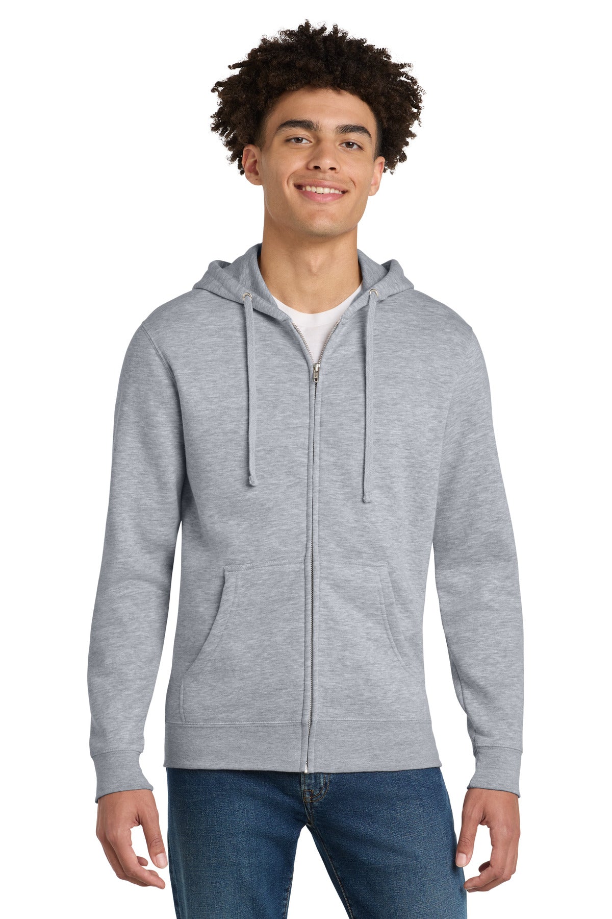 Custom Embroidery or DTF Print - District ® V.I.T. ™ Fleece Full-Zip Hoodie DT6102
