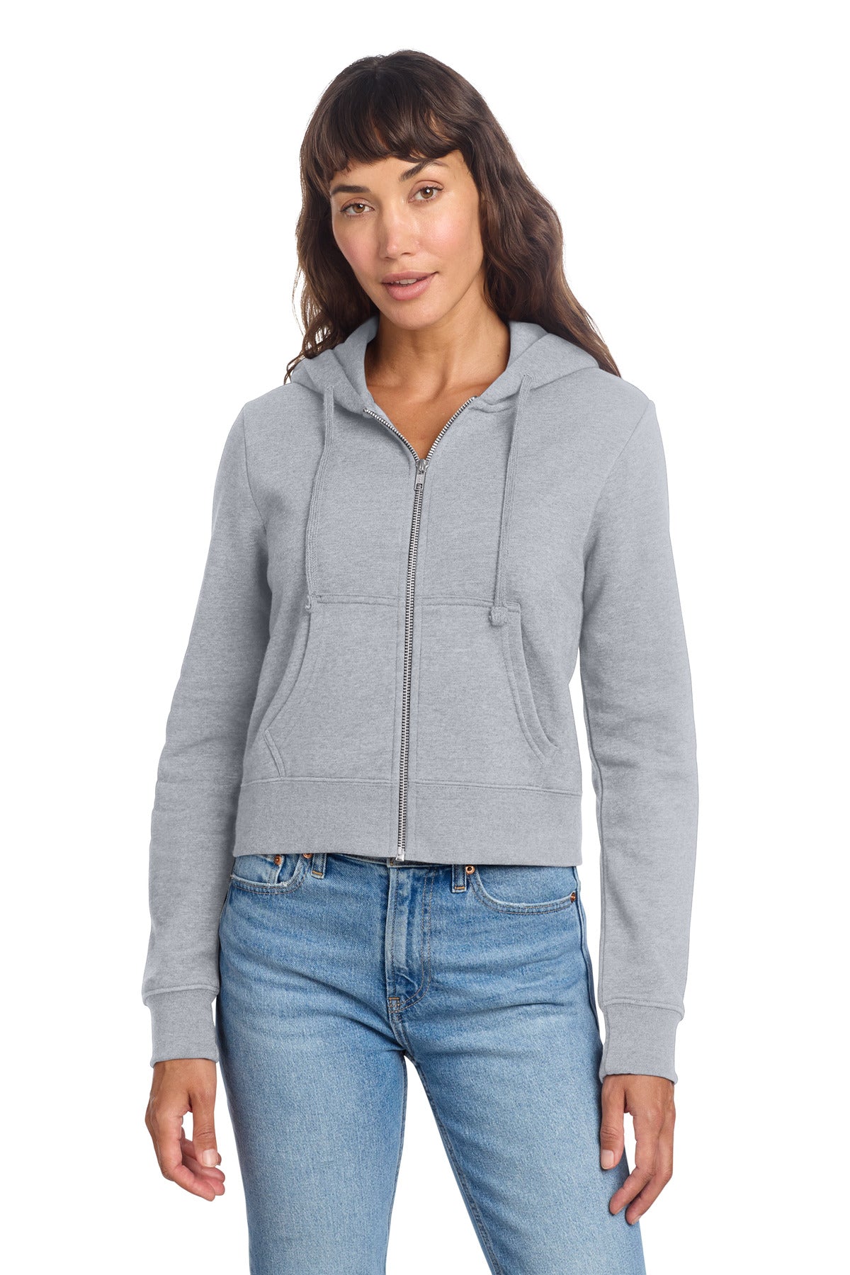 Custom Embroidery or DTF Print - District ® Women's V.I.T. ™ Fleece Full-Zip Hoodie DT6103