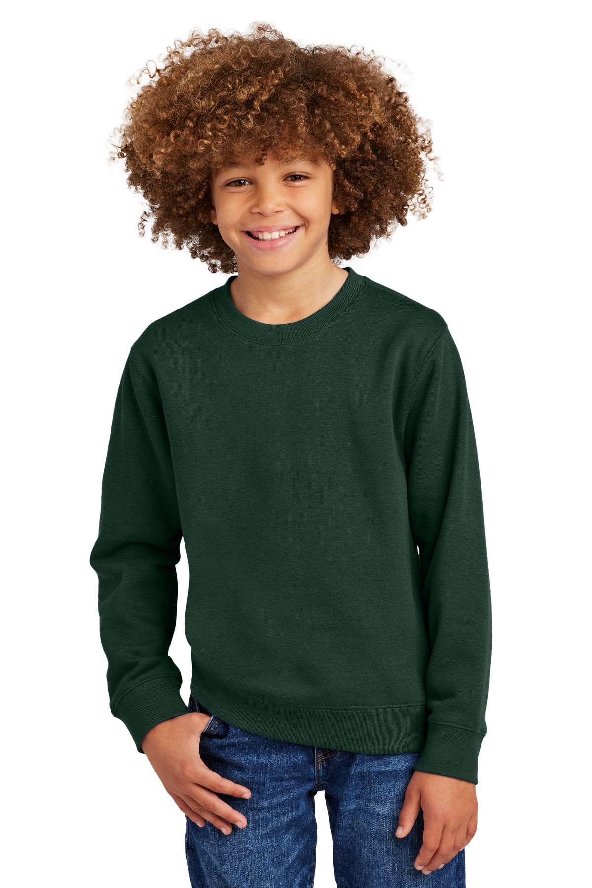 Custom Embroidery or DTF Print - District ® Youth V.I.T. ™ Fleece Crew DT6104Y