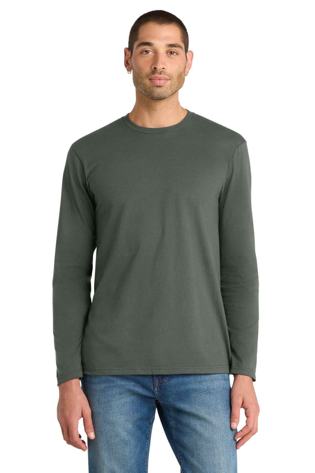 Custom Embroidery or DTF Print - District ® Very Important Tee ® Long Sleeve. DT6200