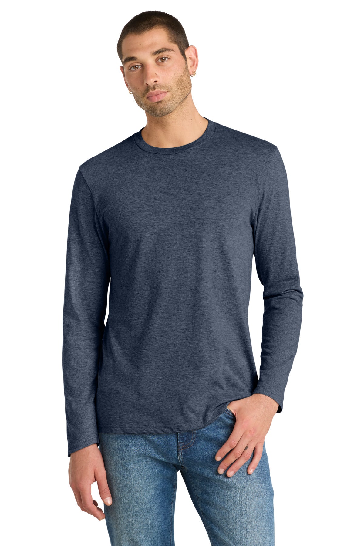 Custom Embroidery or DTF Print - District ® Very Important Tee ® Long Sleeve. DT6200