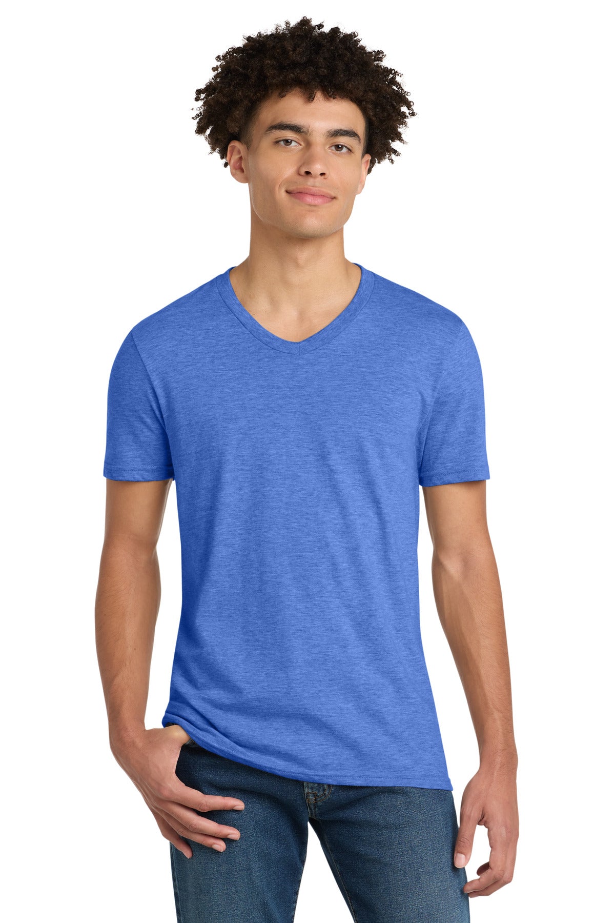 Custom Embroidery or DTF Print - District ® Very Important Tee ® V-Neck. DT6500