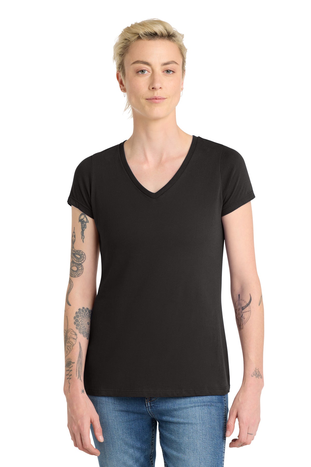 Custom Embroidery or DTF Print - District ® Women's Very Important Tee ® V-Neck. DT6503
