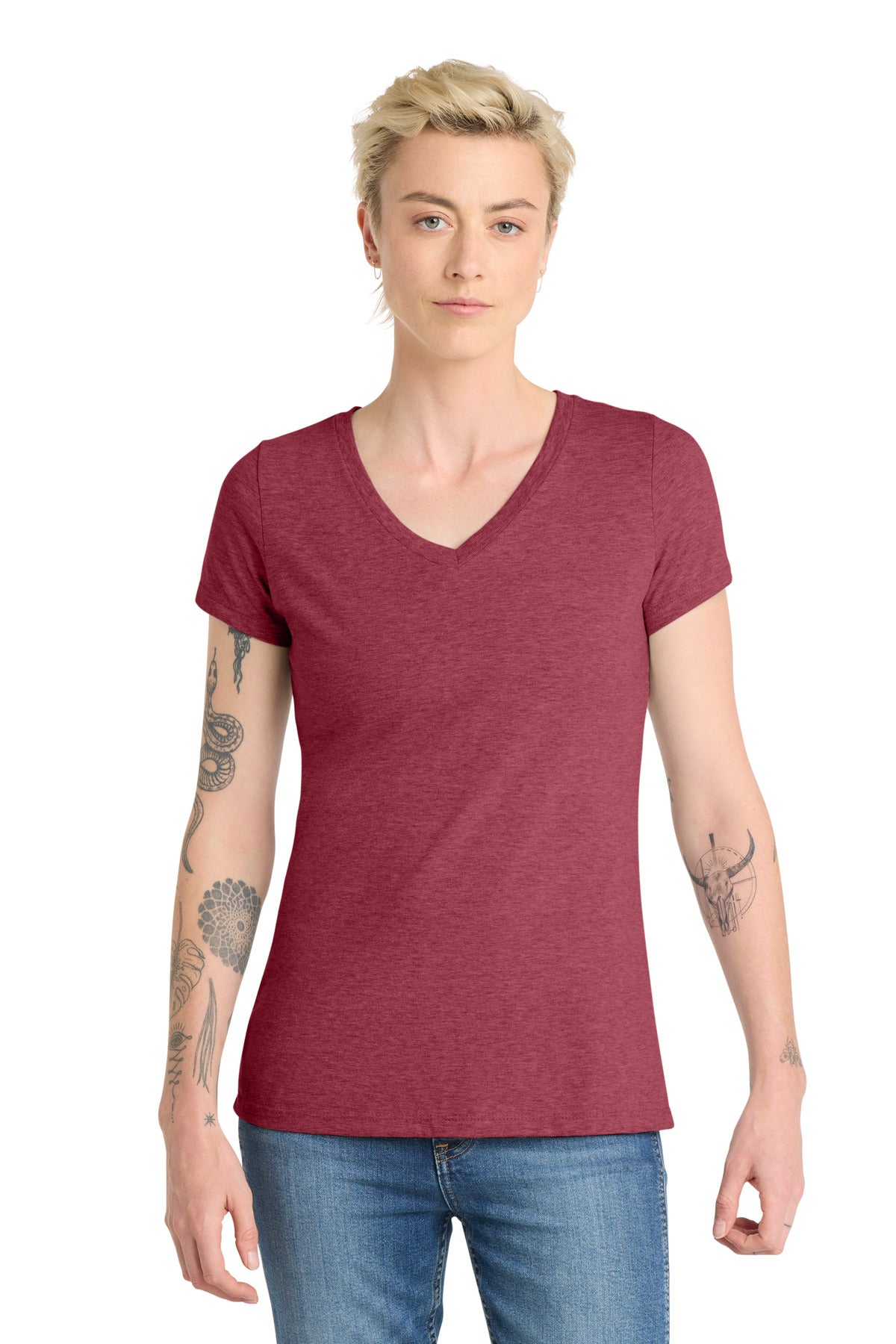 Custom Embroidery or DTF Print - District ® Women's Very Important Tee ® V-Neck. DT6503