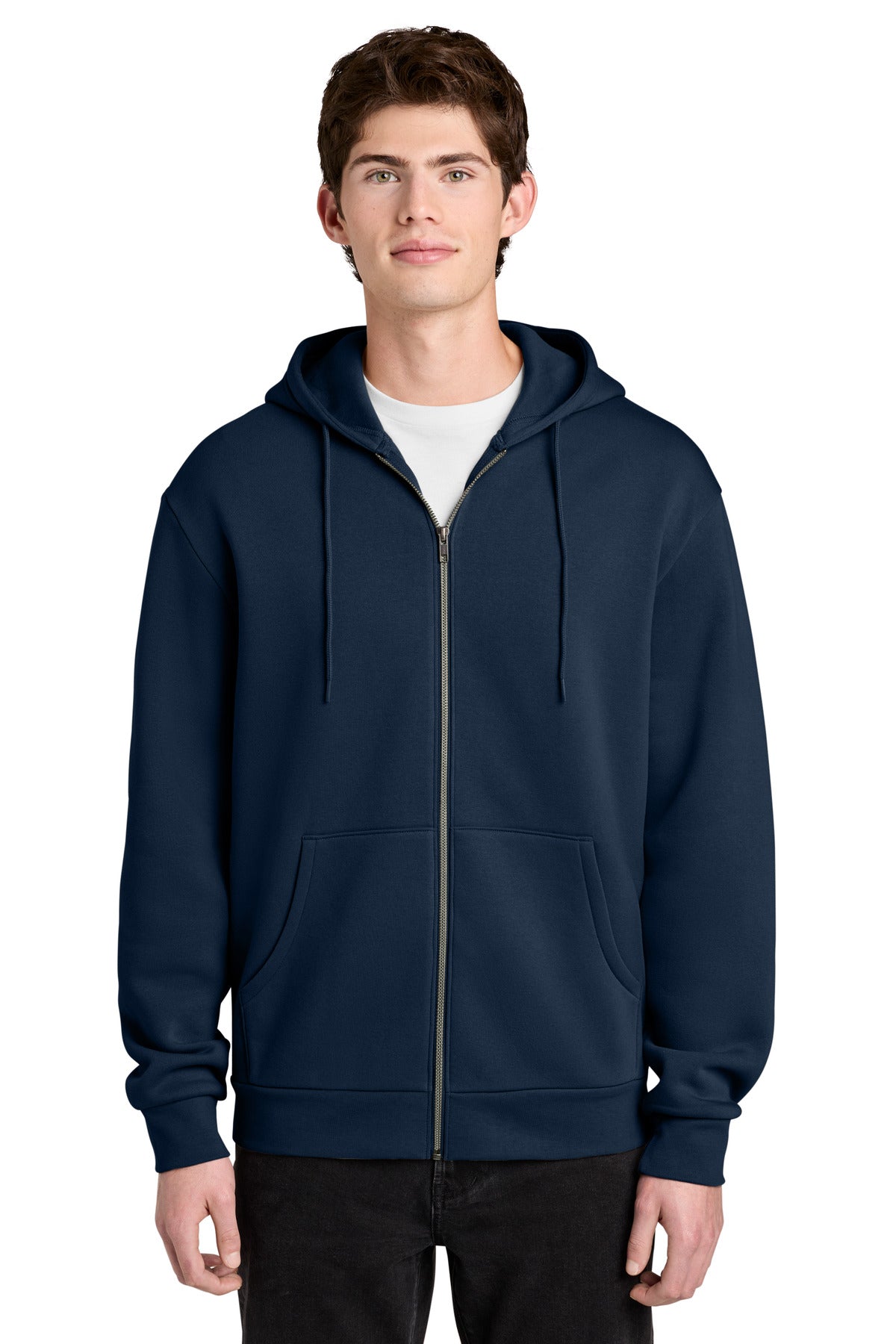 Custom Embroidery or DTF Print - District ® MelloFleece Full-Zip Hoodie DT6702