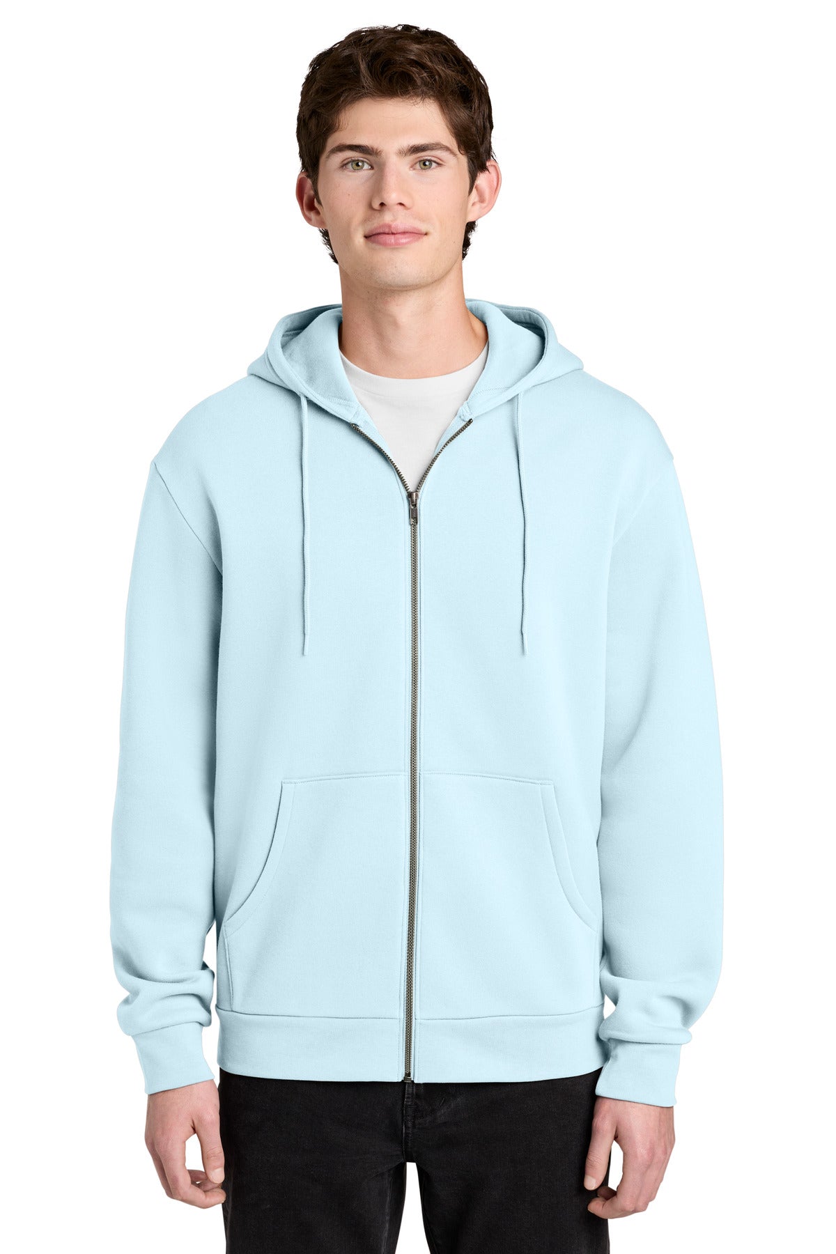 Custom Embroidery or DTF Print - District ® MelloFleece Full-Zip Hoodie DT6702