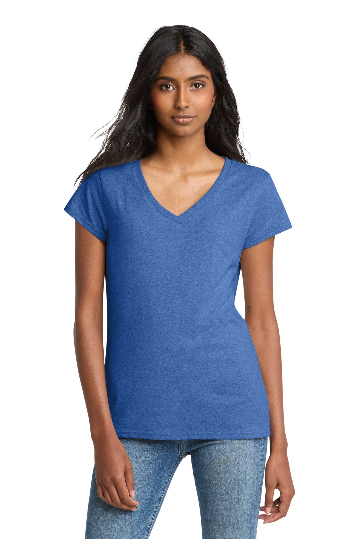 Custom Embroidery or DTF Print - District ® Women's Re-Tee ™ V-Neck DT8001