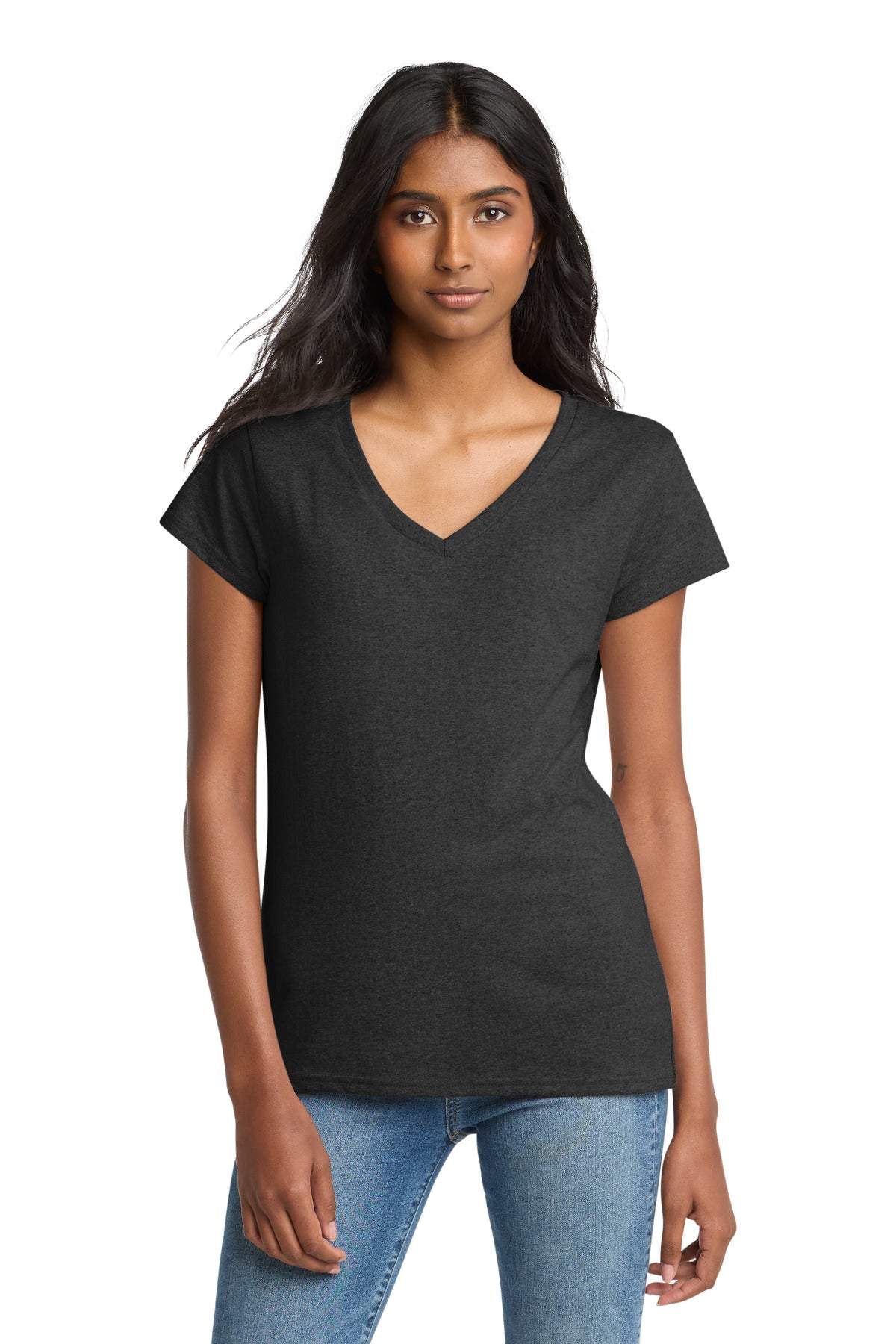 Custom Embroidery or DTF Print - District ® Women's Re-Tee ™ V-Neck DT8001