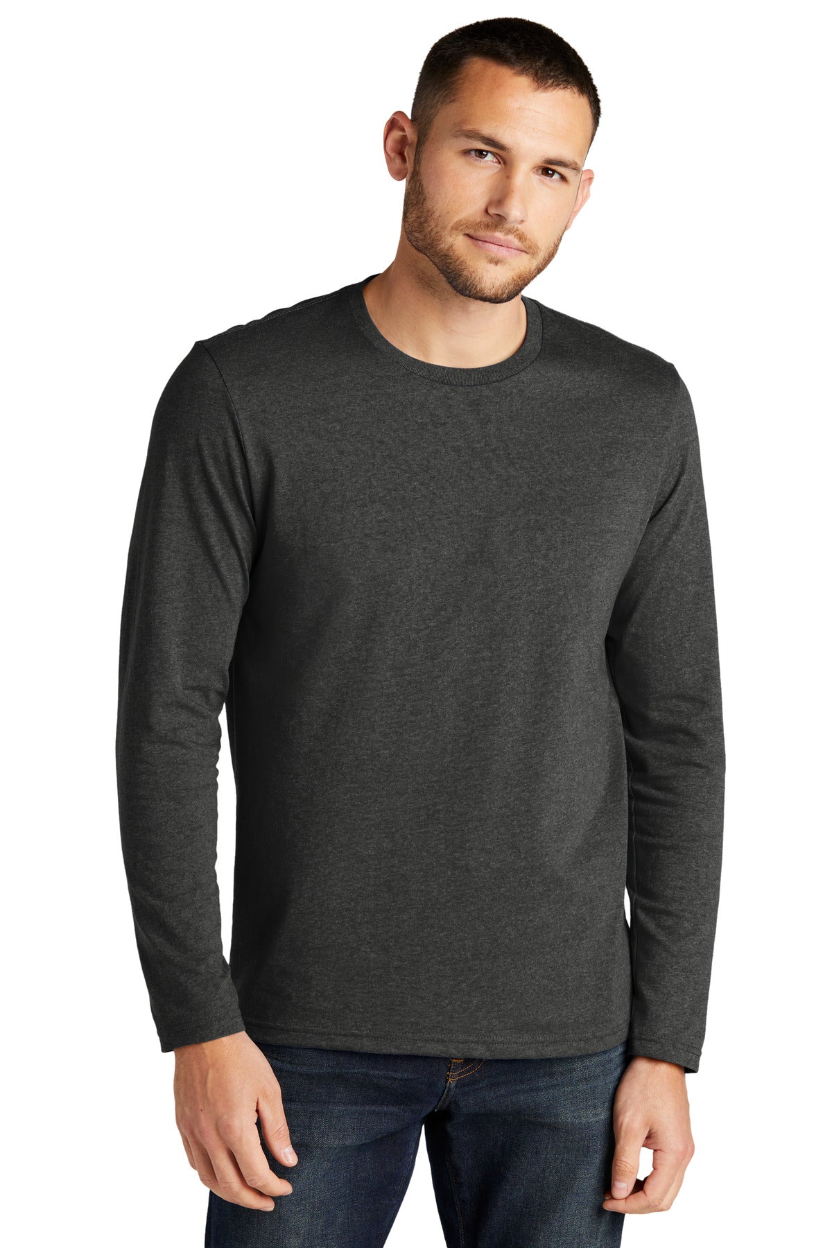 Custom Embroidery or DTF Print - District ® Re-Tee ® Long Sleeve DT8003