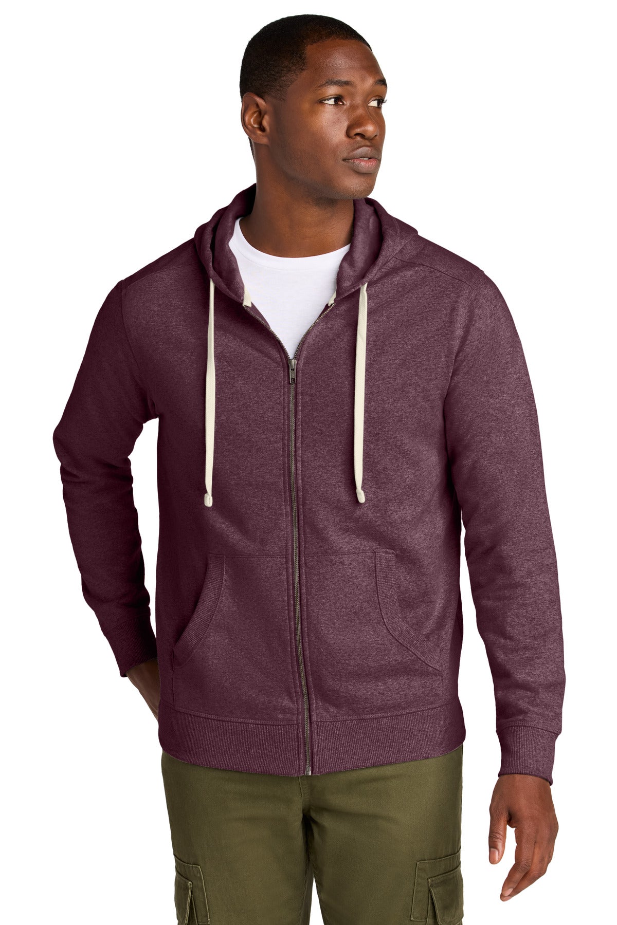 Custom Embroidery or DTF Print - District ® Re-Fleece ™ Full-Zip Hoodie DT8102