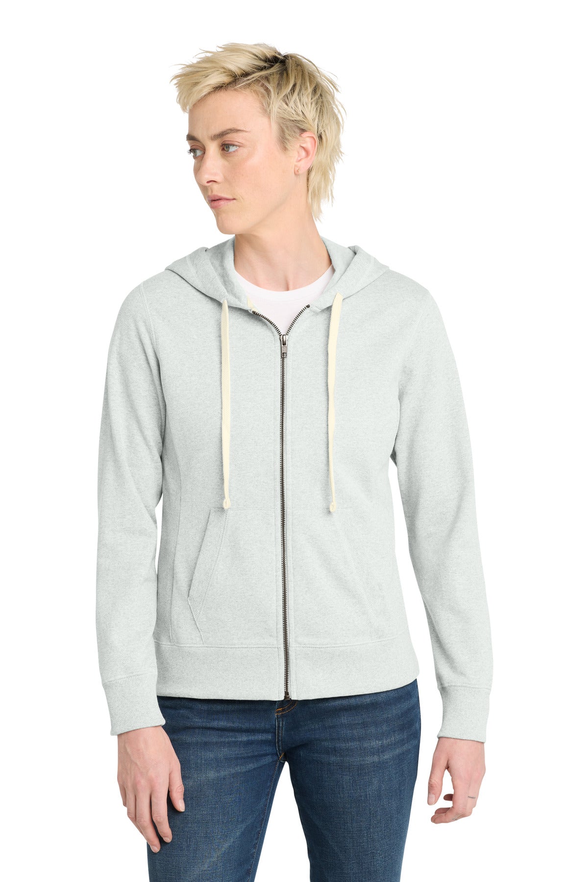 Custom Embroidery or DTF Print - District ® Women's Re-Fleece ™ Full-Zip Hoodie DT8103