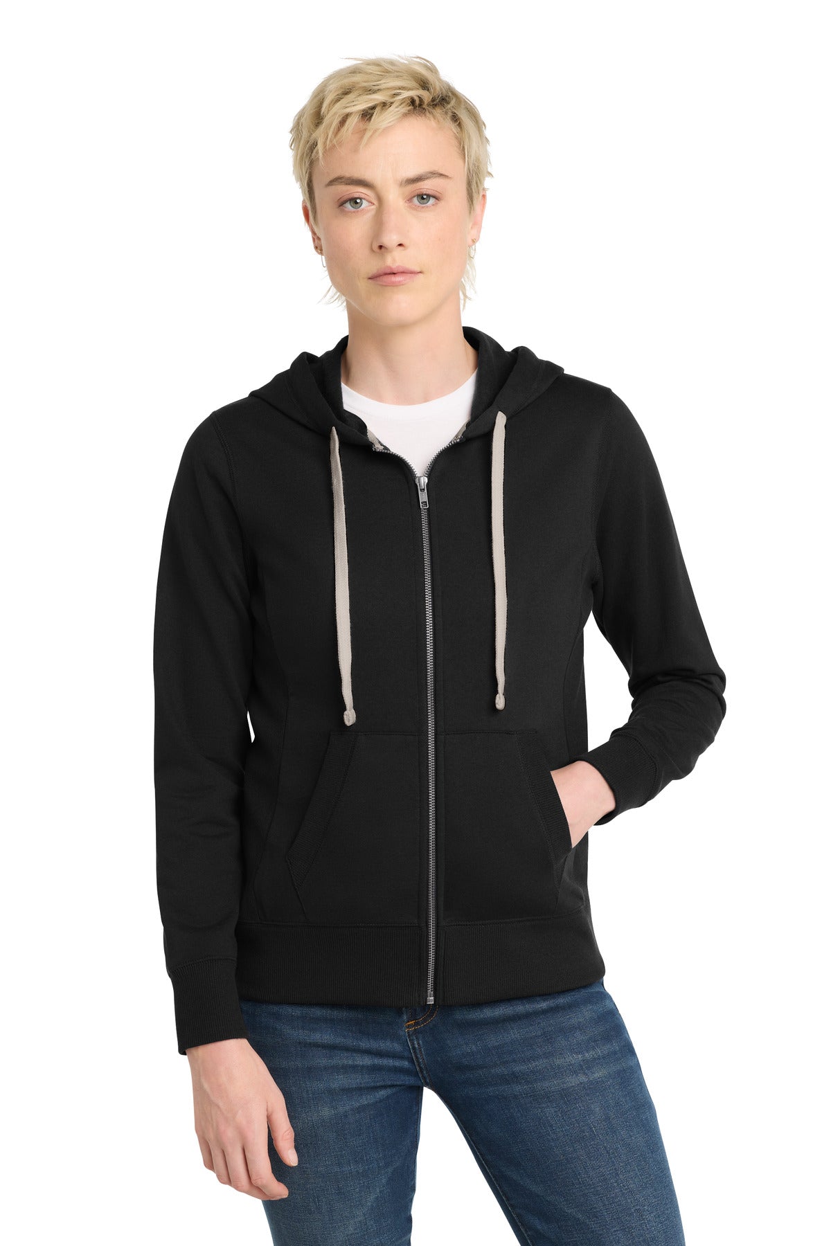 Custom Embroidery or DTF Print - District ® Women's Re-Fleece ™ Full-Zip Hoodie DT8103