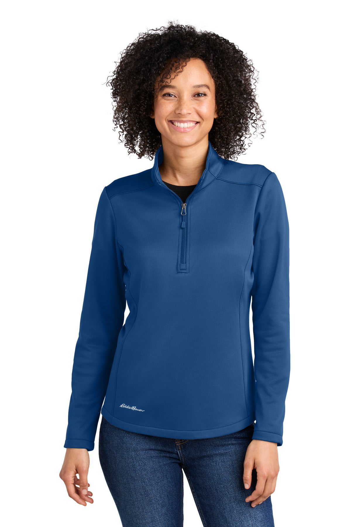 Custom Embroidery or DTF Print - Eddie Bauer® Women's Smooth Mid Layer Fleece 1/2-Zip EB2370
