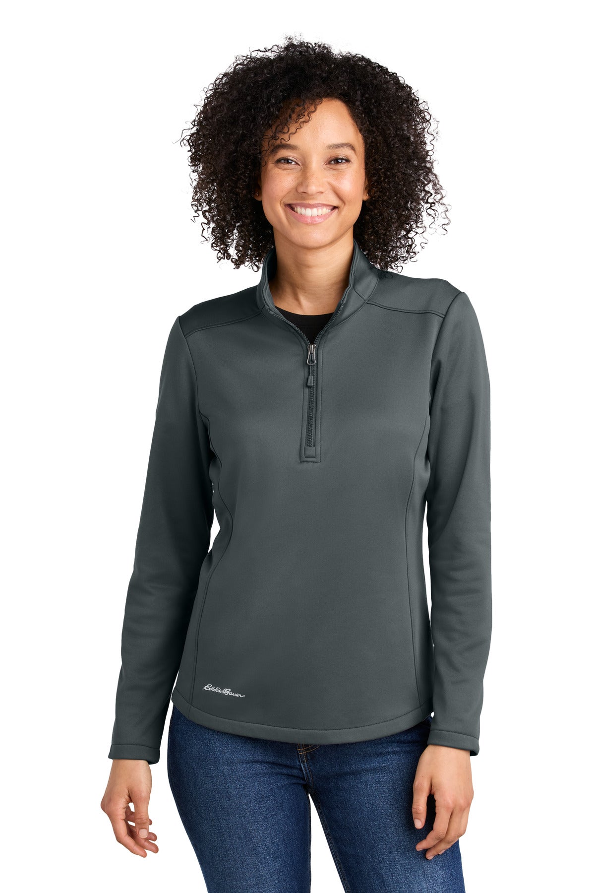 Custom Embroidery or DTF Print - Eddie Bauer ® Women's Smooth Mid Layer Fleece 1/2-Zip EB2370