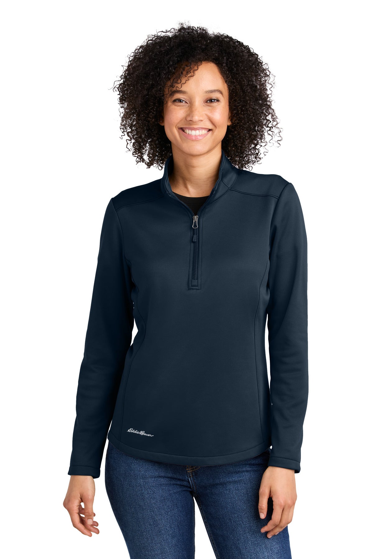 Custom Embroidery or DTF Print - Eddie Bauer® Women's Smooth Mid Layer Fleece 1/2-Zip EB2370