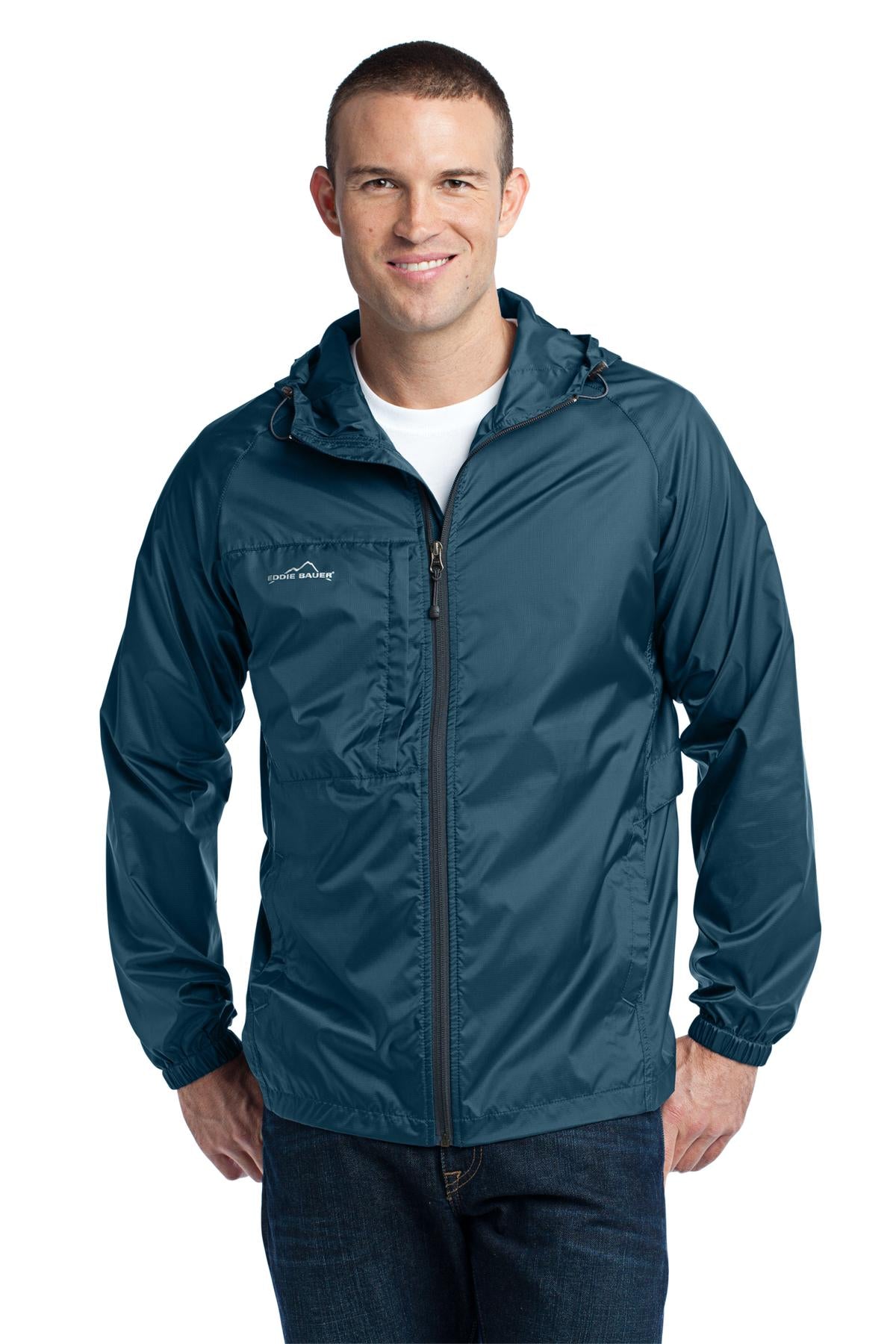 Custom Embroidery or DTF Print - Eddie Bauer® - Packable Wind Jacket. EB500