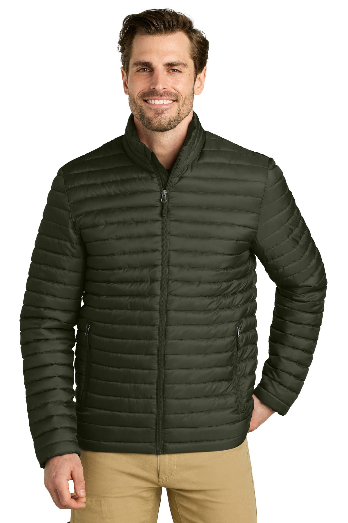 Custom Embroidery or DTF Print - Eddie Bauer® Packable Quilted Full-Zip EB514