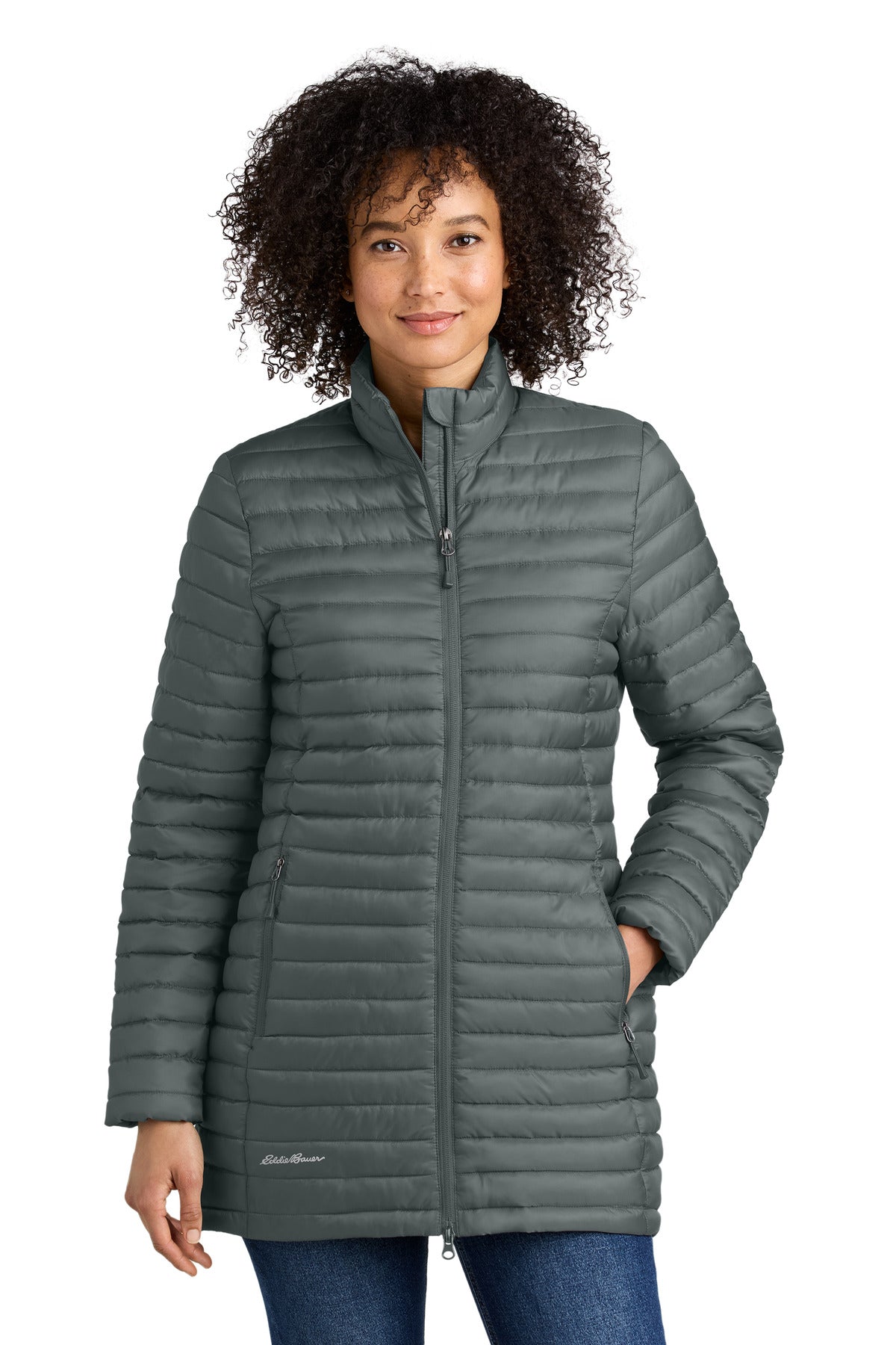Custom Embroidery or DTF Print - Eddie Bauer ® Women's Packable Quilted Full-Zip EB515