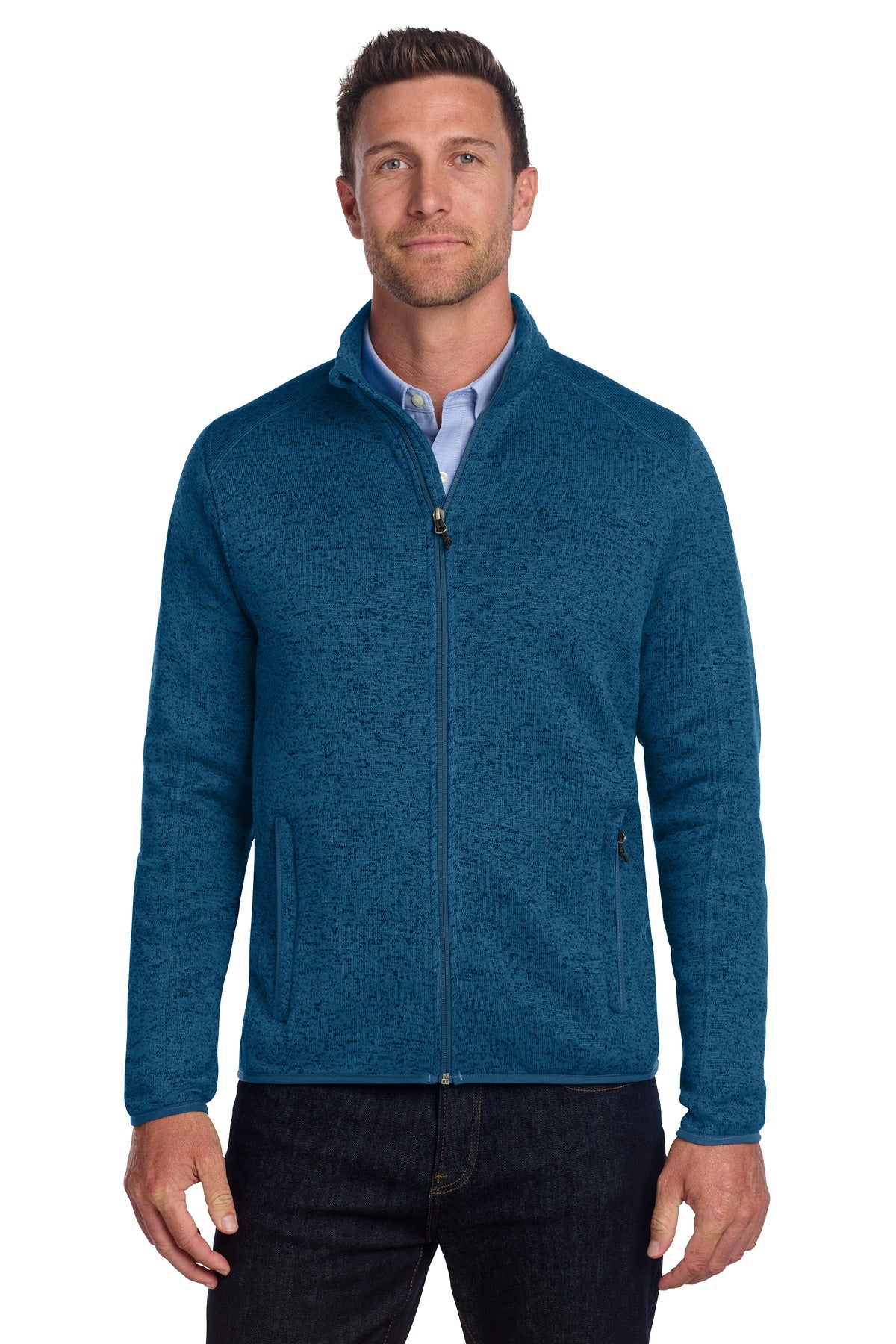 Custom Embroidery or DTF Print - Port Authority ® Sweater Fleece Jacket. F232