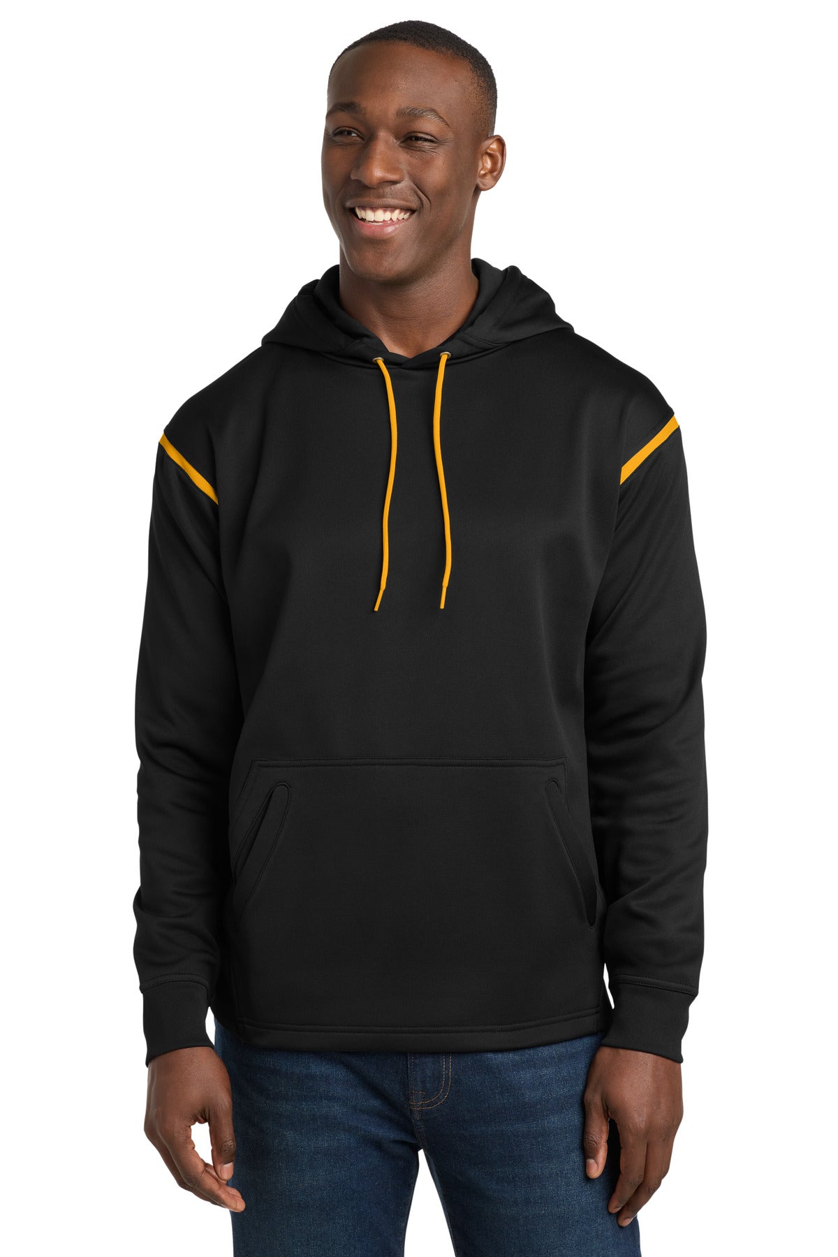 Custom Embroidery or DTF Print - Sport-Tek ® Tech Fleece Colorblock Hooded Sweatshirt. F246