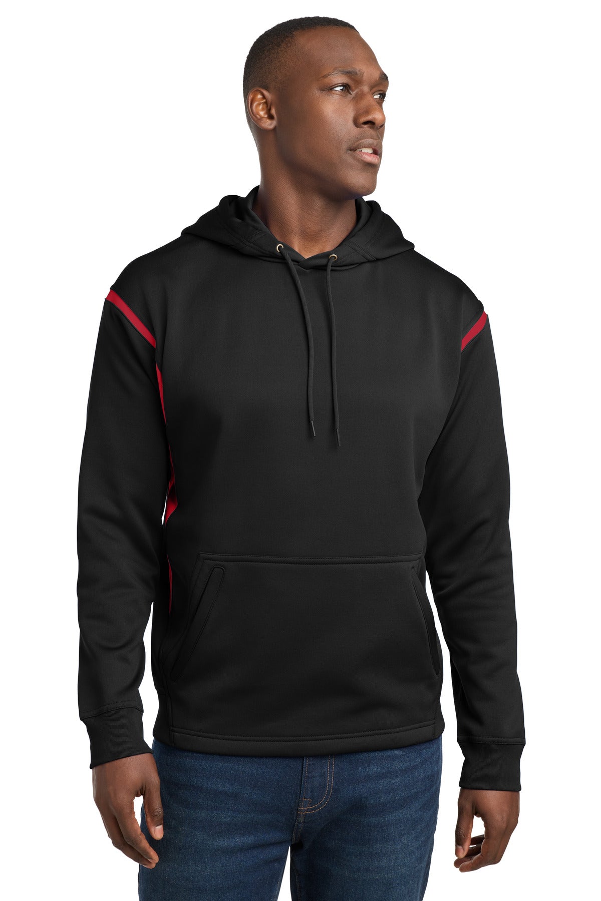 Custom Embroidery or DTF Print - Sport-Tek ® Tech Fleece Colorblock Hooded Sweatshirt. F246