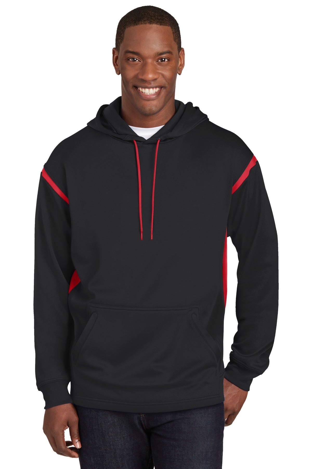 Custom Embroidered - Sport-Tek® Tech Fleece Colorblock Hooded Sweatshirt. F246