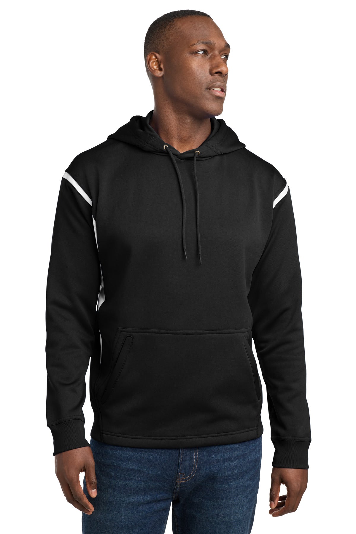 Custom Embroidery or DTF Print - Sport-Tek ® Tech Fleece Colorblock Hooded Sweatshirt. F246