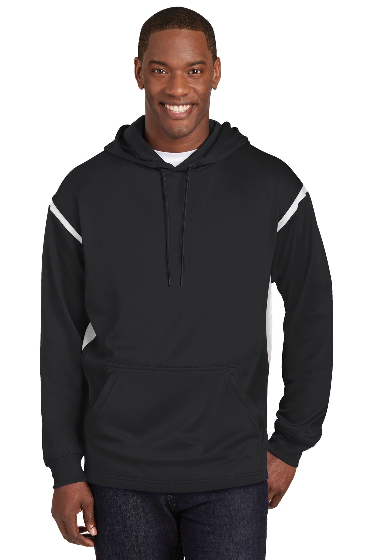 Custom Embroidered - Sport-Tek® Tech Fleece Colorblock Hooded Sweatshirt. F246