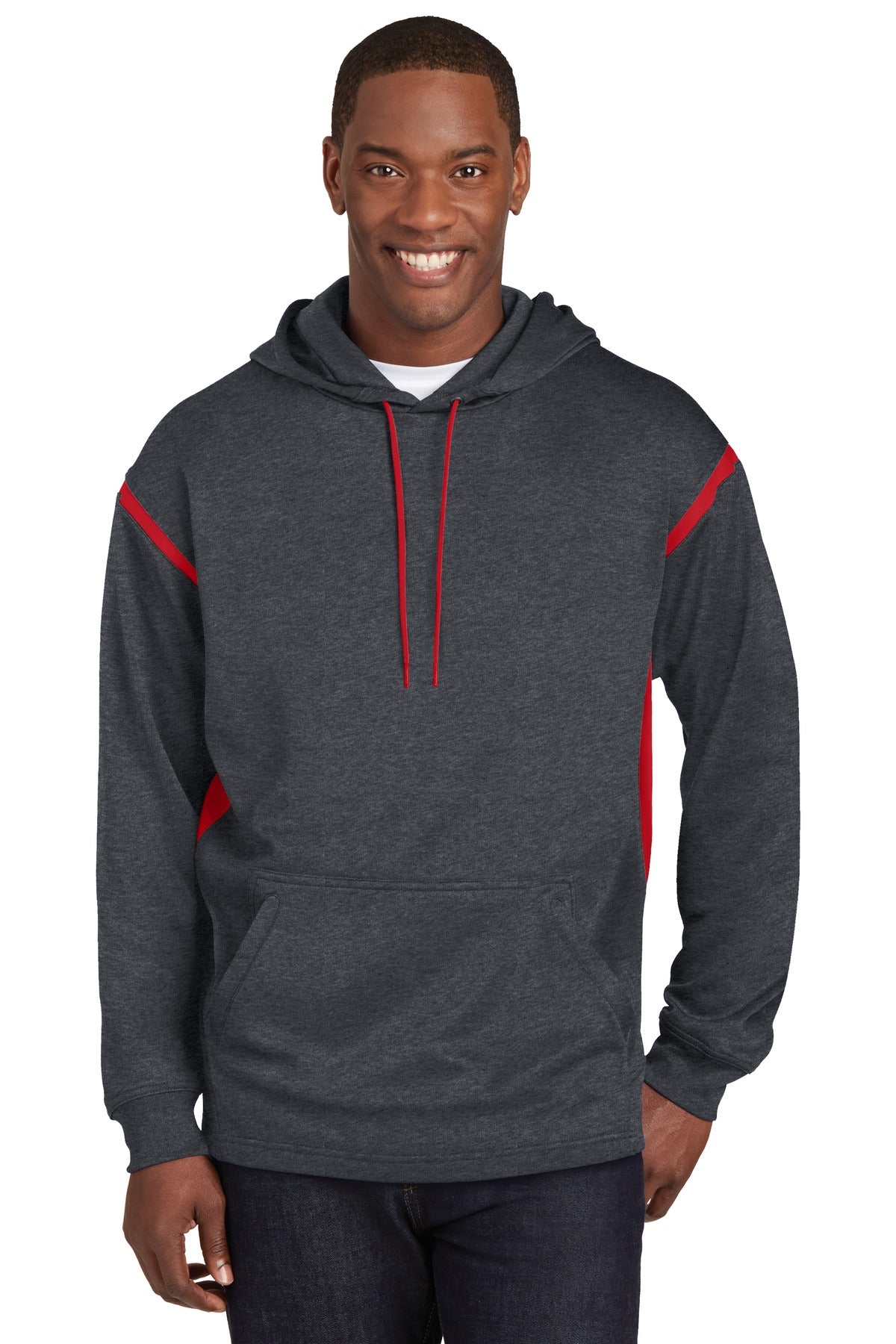 Custom Embroidered - Sport-Tek® Tech Fleece Colorblock Hooded Sweatshirt. F246