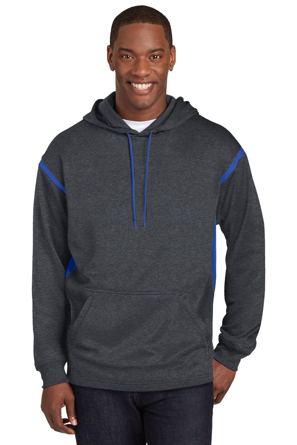Custom Embroidered - Sport-Tek® Tech Fleece Colorblock Hooded Sweatshirt. F246
