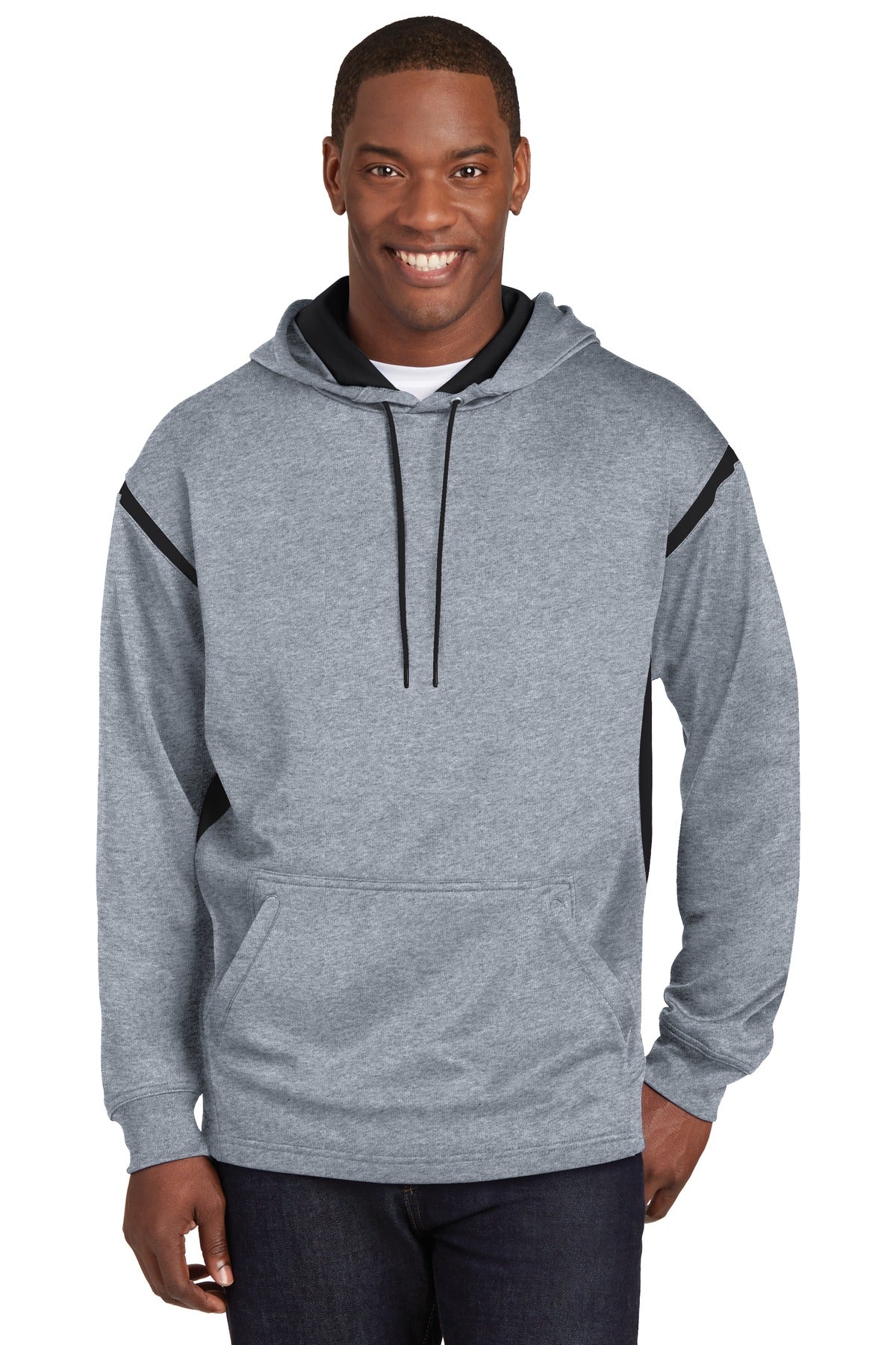 Custom Embroidered - Sport-Tek® Tech Fleece Colorblock Hooded Sweatshirt. F246